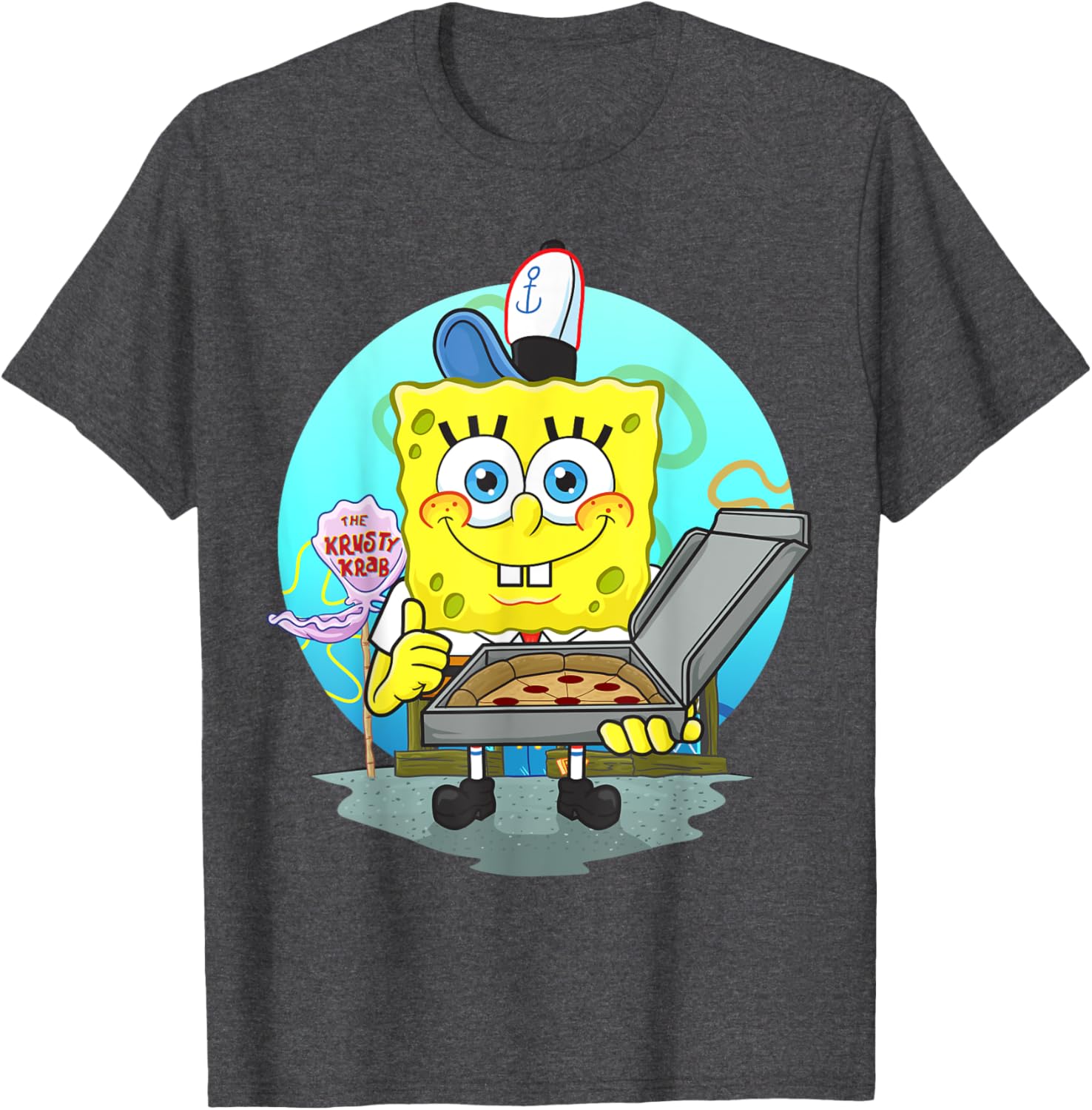 Mademark SpongeBob SquarePants Krusty Krab Pizza Delivery T-Shirt - 15