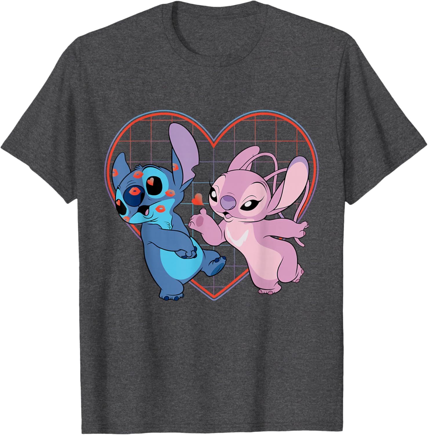 Disney Lilo and Stitch Angel Heart Kisses T-Shirt for Fun Fashion Lovers - 10