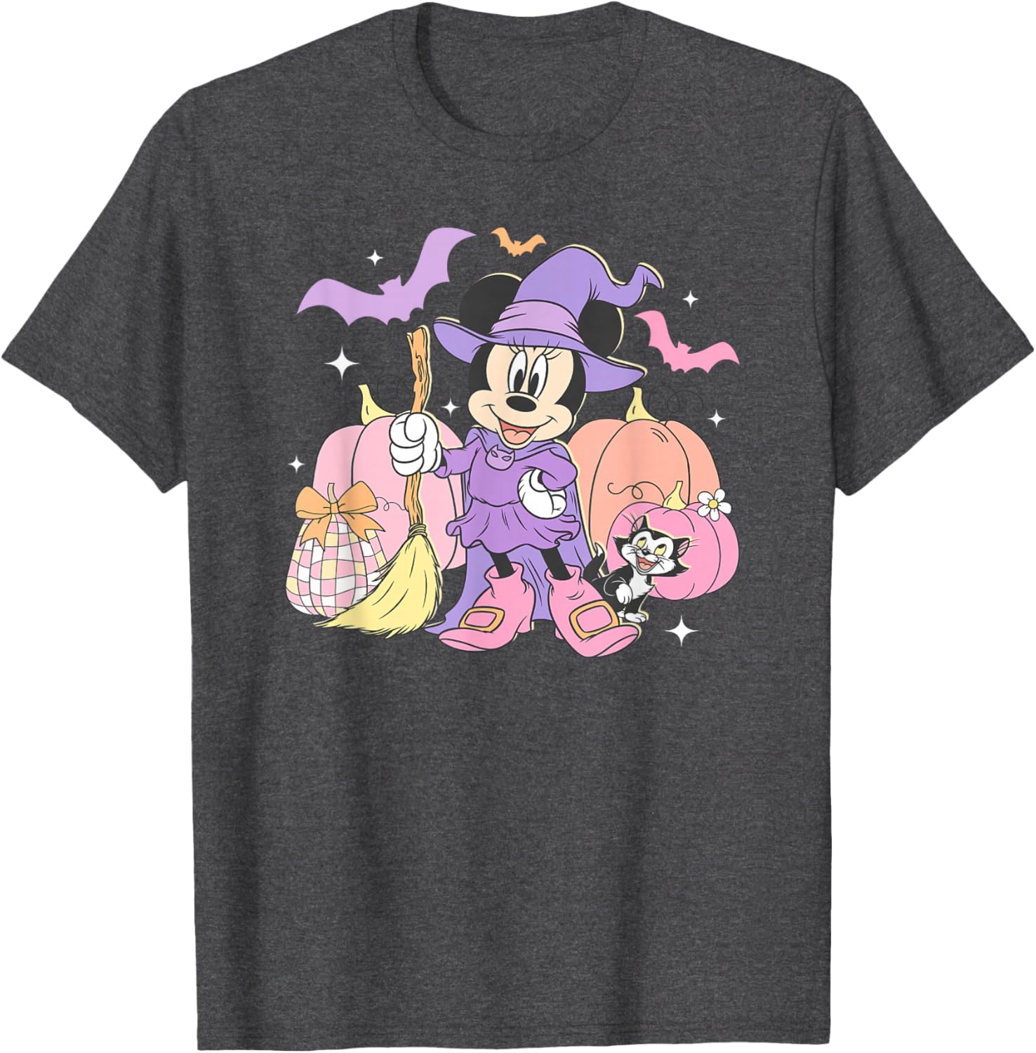 Cute Minnie Mouse Halloween Witch T-Shirt for Kids in Purple Design - 1
