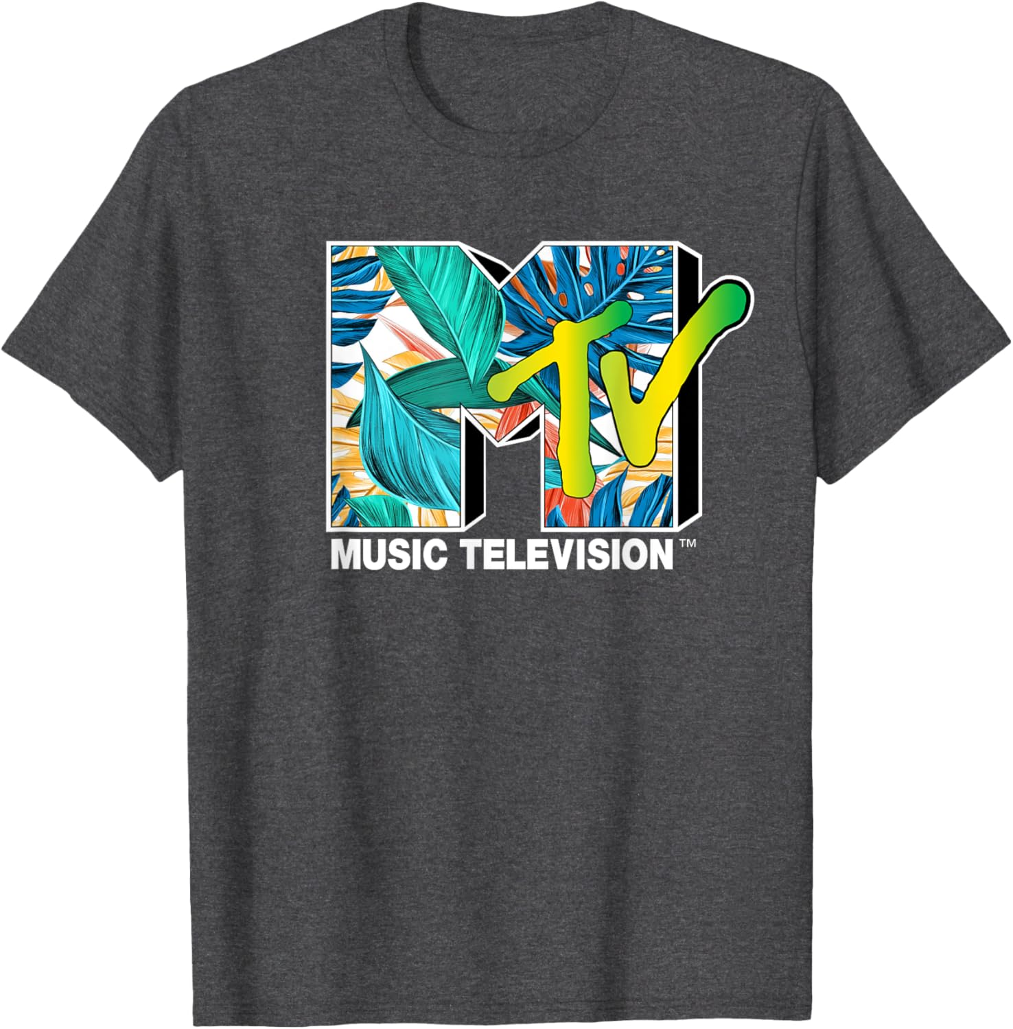 Mademark x MTV Tropical Plants T-Shirt for Stylish Comfort and Vibe - 14