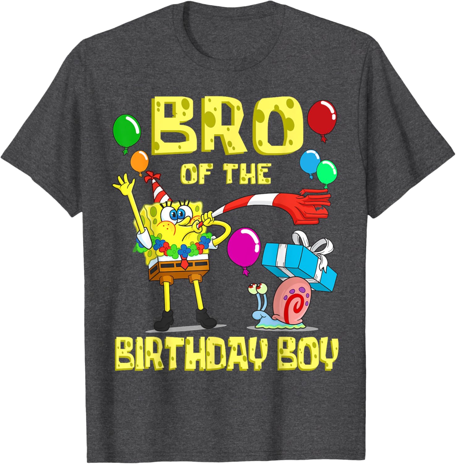 Mademark SpongeBob Brother of the Birthday Boy Theme Party T-Shirt - 16