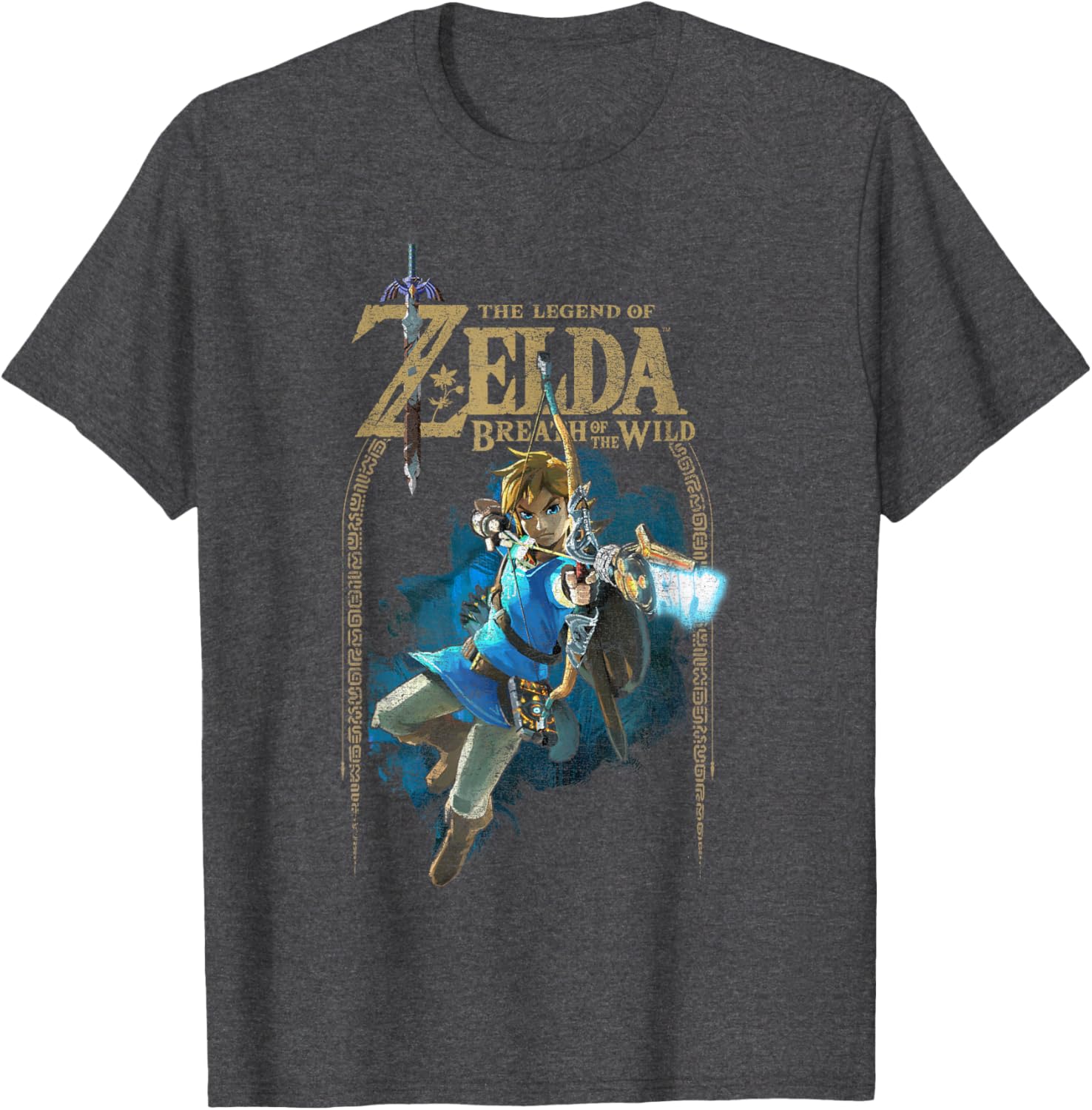 Zelda Breath of the Wild Link Arch Shot Graphic T-Shirt for Gamers - 6