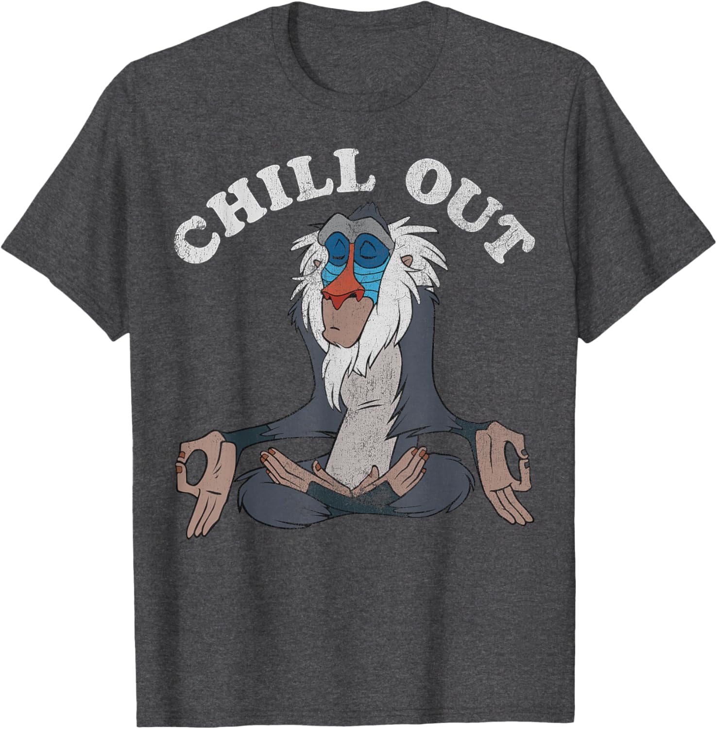 Disney Lion King Rafiki Chill Out Meditation T-Shirt for Relaxation - 10
