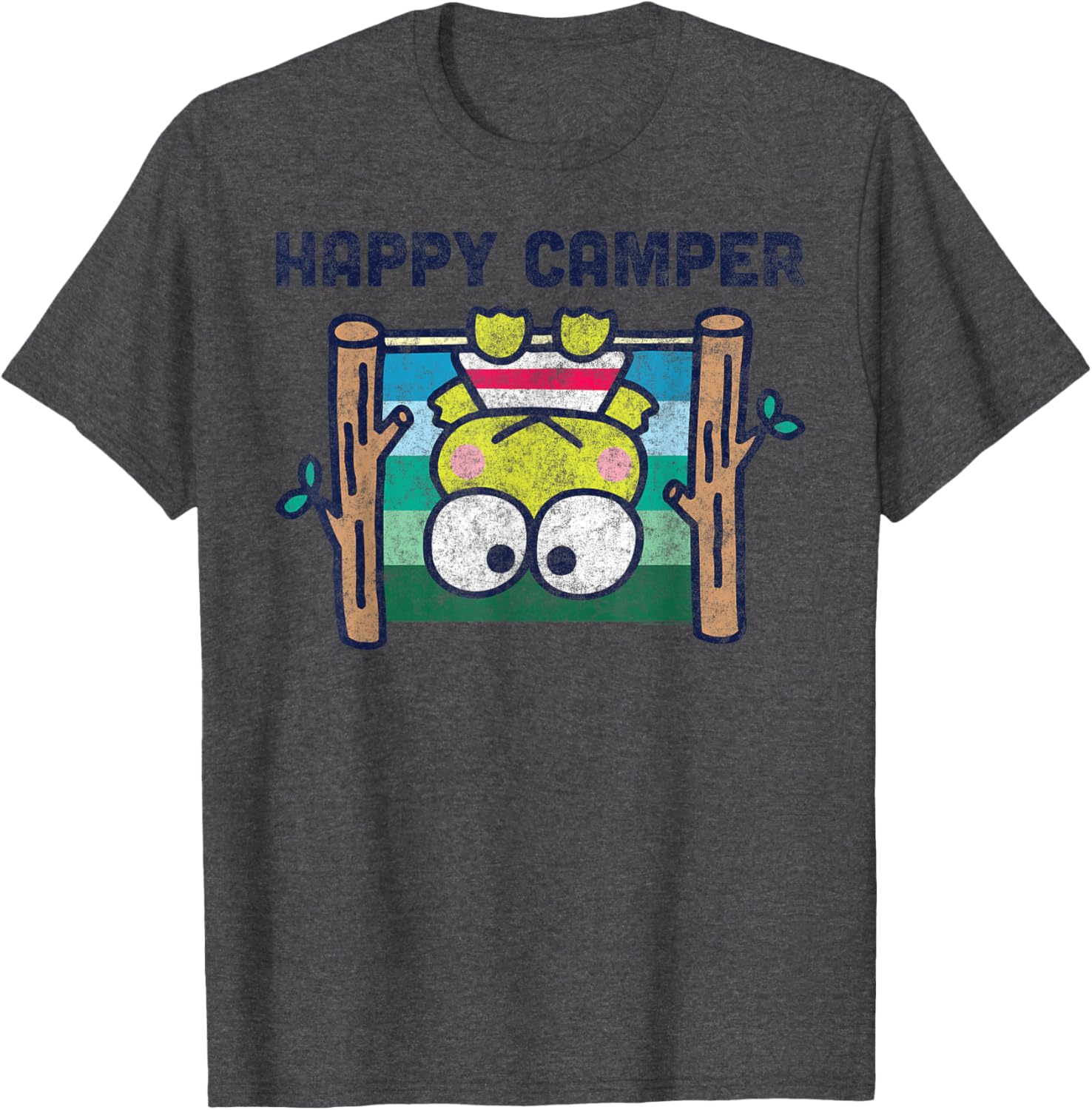 Keroppi Happy Camper T-Shirt Fun Outdoor Adventure Apparel for Kids - 8