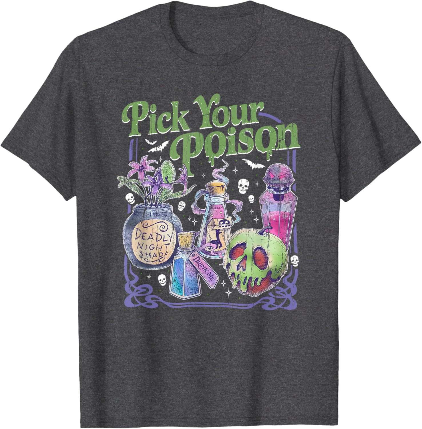 Vintage Princess Halloween T-Shirt for Women - Pick Your Poison Design - 9