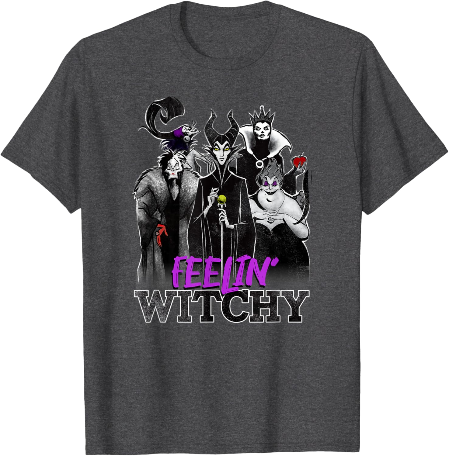 Disney Villains Halloween Witchy Group Shot T-Shirt for Spooky Style - 8