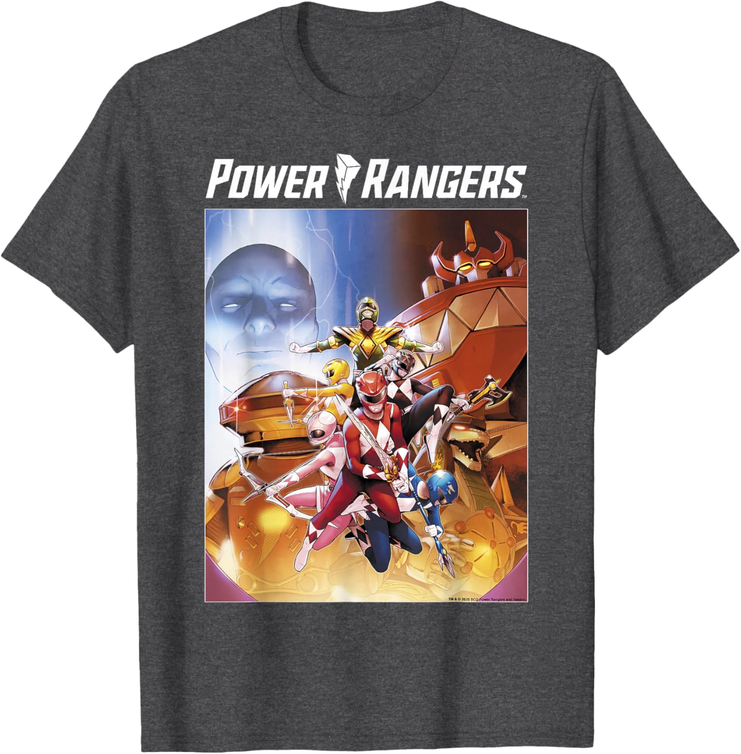 Power Rangers Rainbow Color Action Group Shot Poster T-Shirt for Fans - 11