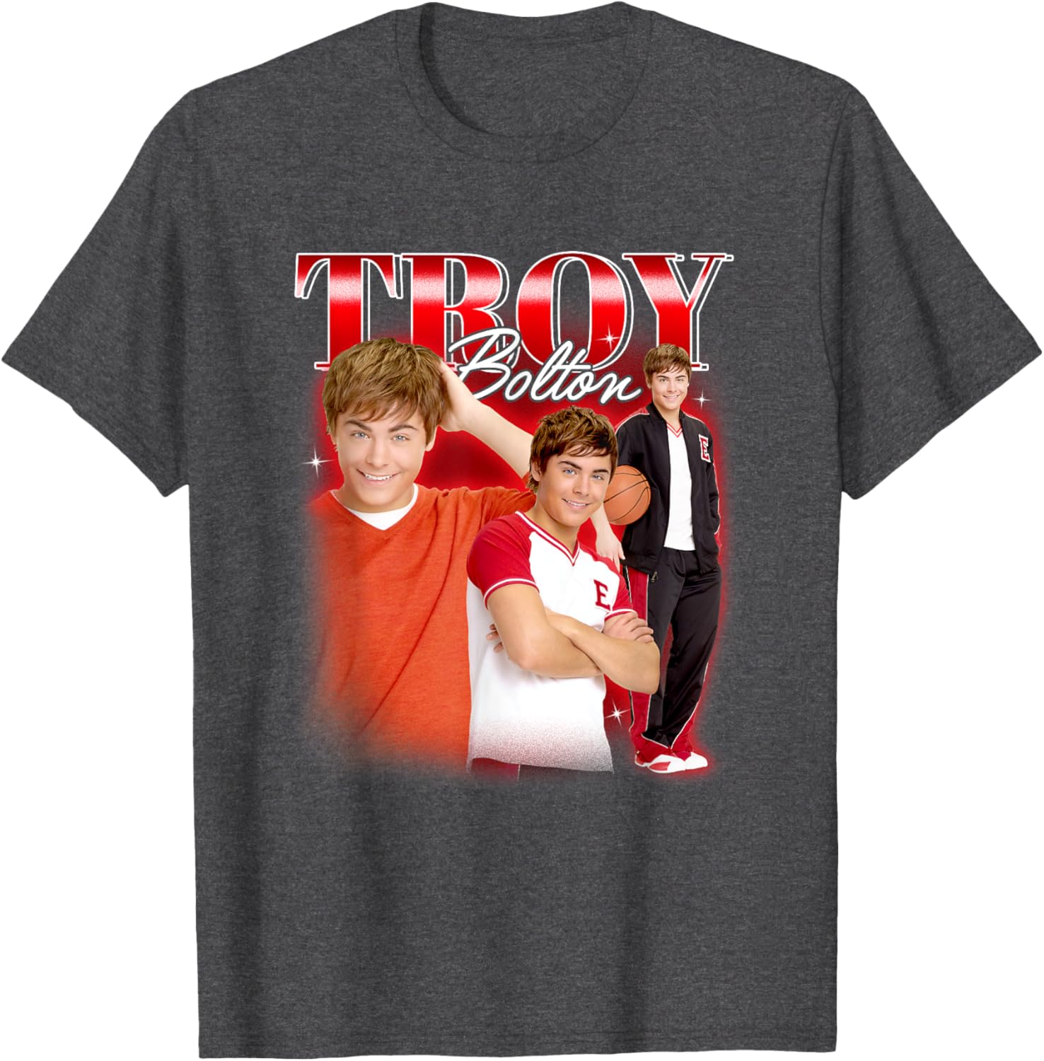 Disney High School Musical Troy Bolton Collage T-Shirt for Fans - 10