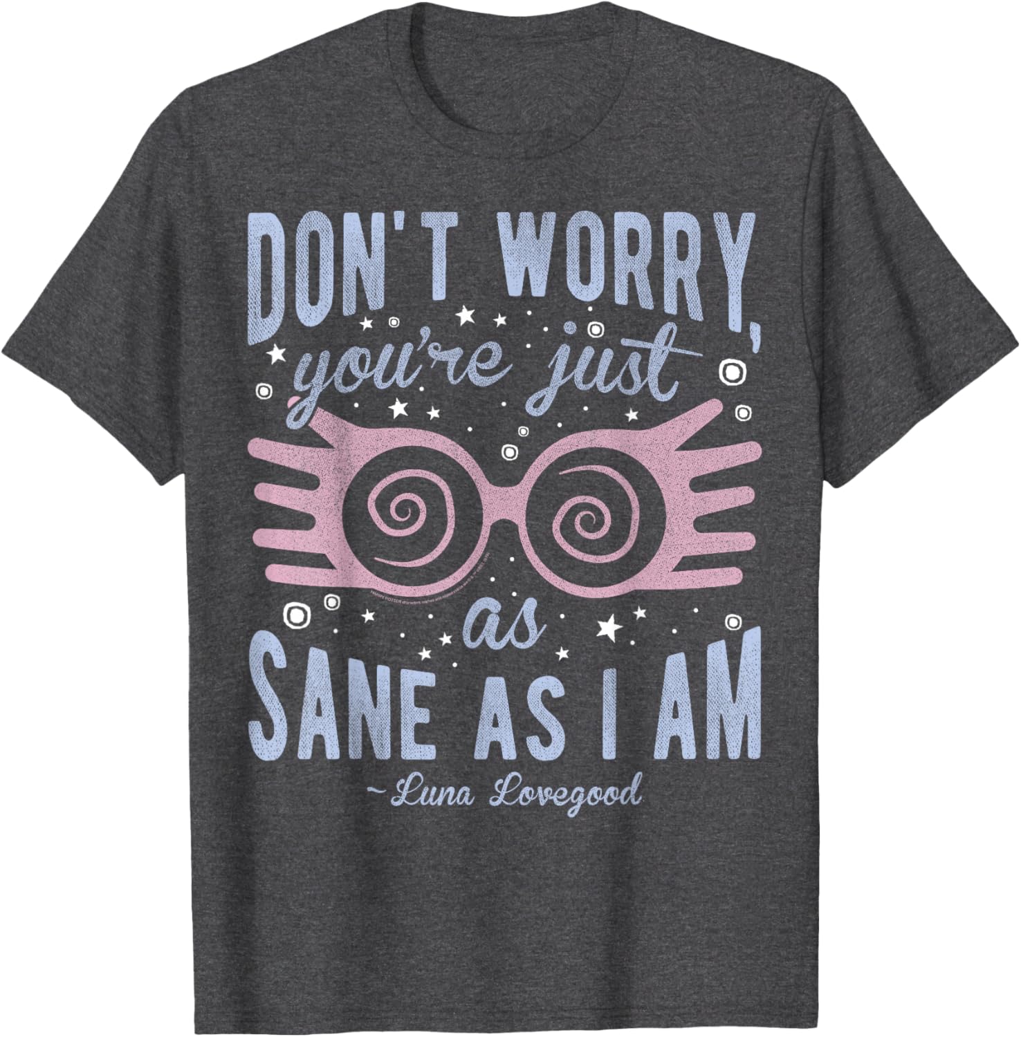 Harry Potter Luna Lovegood T-Shirt You're Just As Sane As I Am Black - 3