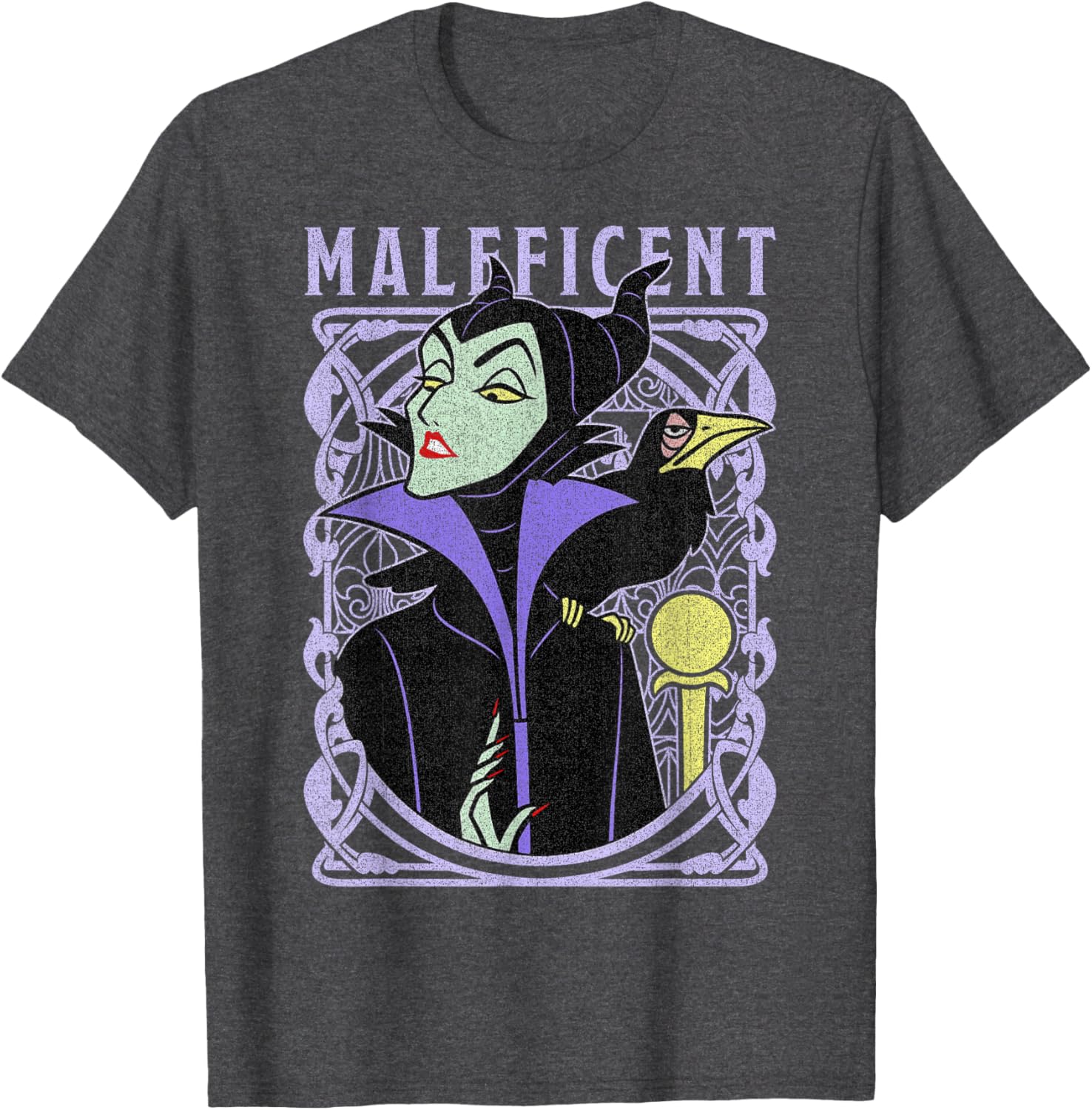 Disney Sleeping Beauty Maleficent Vintage Poster T-Shirt for Fans - 4