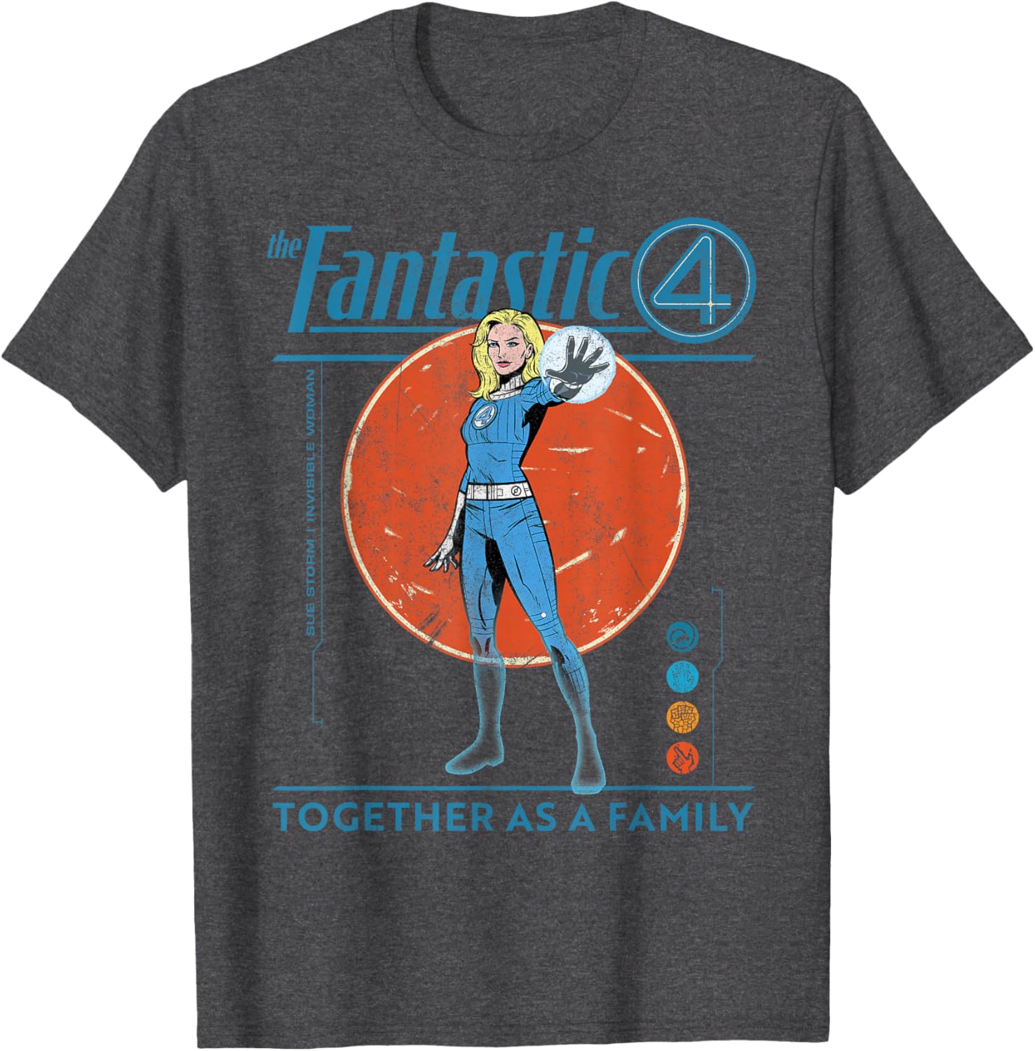 Marvel Fantastic Four Retro T-Shirt Featuring The Invisible Woman Design - 1