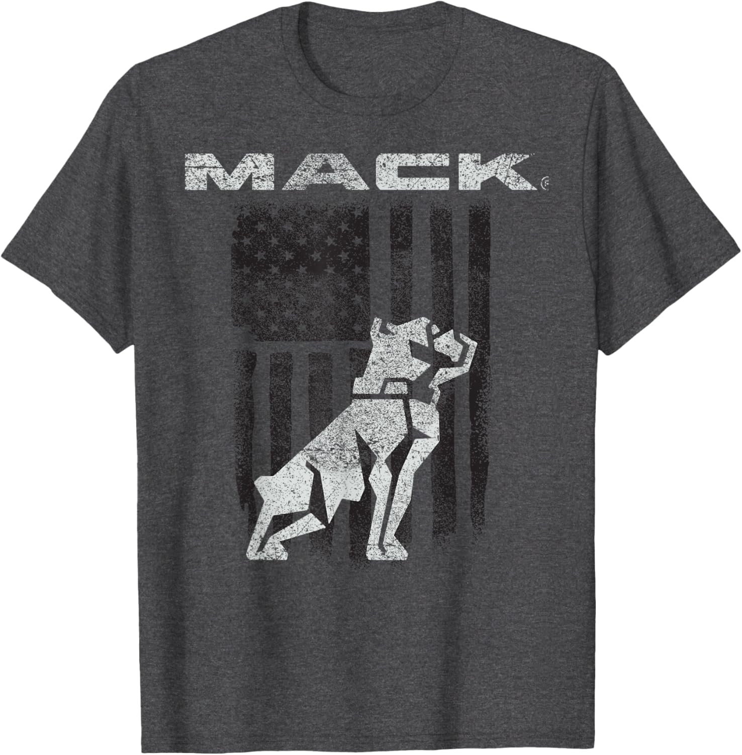 Mack Trucks Bulldog Logo American Flag Trucker T-Shirt for Fans - 4