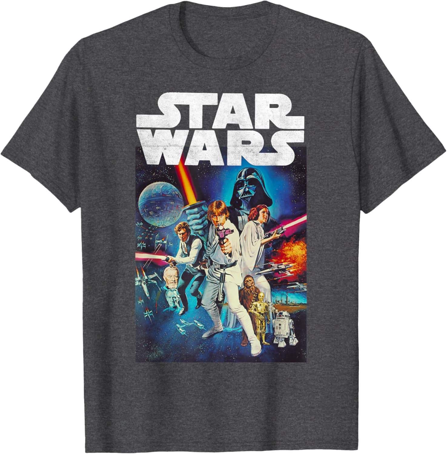 Star Wars Vintage Cast Poster T-Shirt for Disney Fans and Collectors - 3