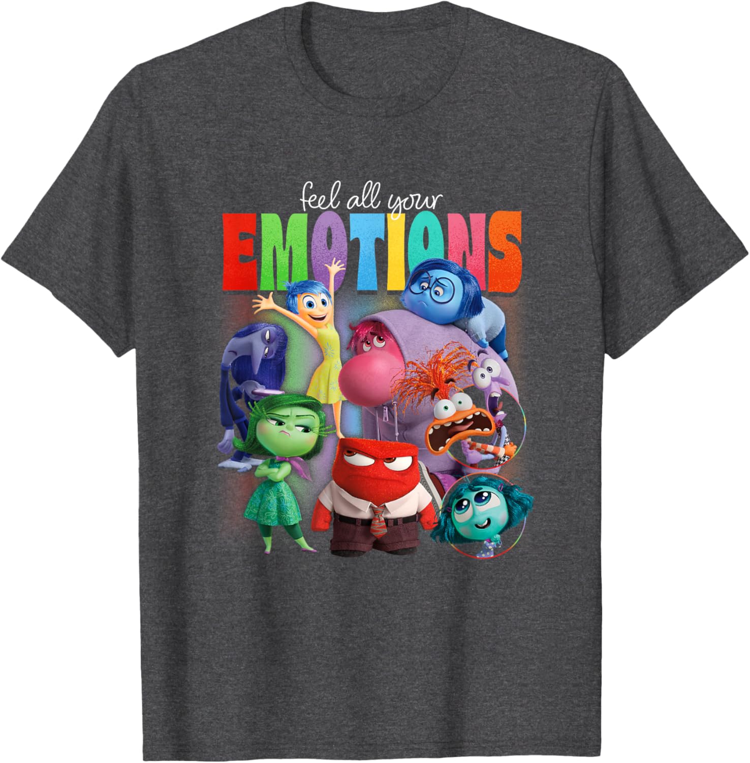 Disney Pixar Inside Out 2 Feel All Your Emotions Vintage T-Shirt - 11