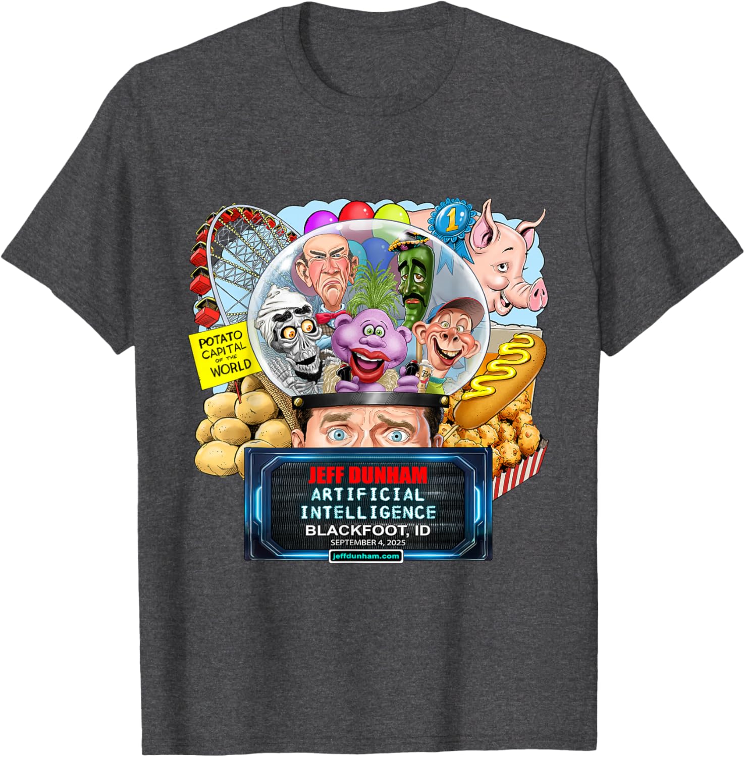 Jeff Dunham Blackfoot ID T-Shirt 2025 Fun Comedy Apparel for Fans - 7