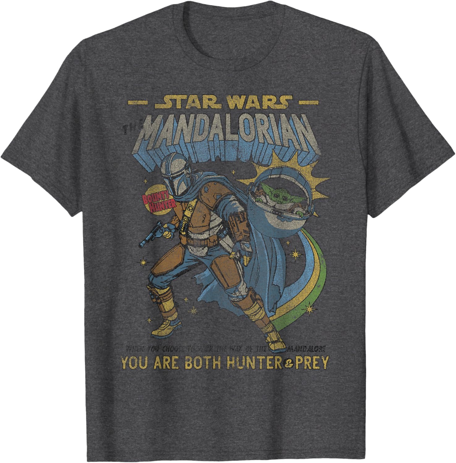 Mandalorian Comic Poster T-Shirt for Star Wars Fans - Stylish Tee Design - 2