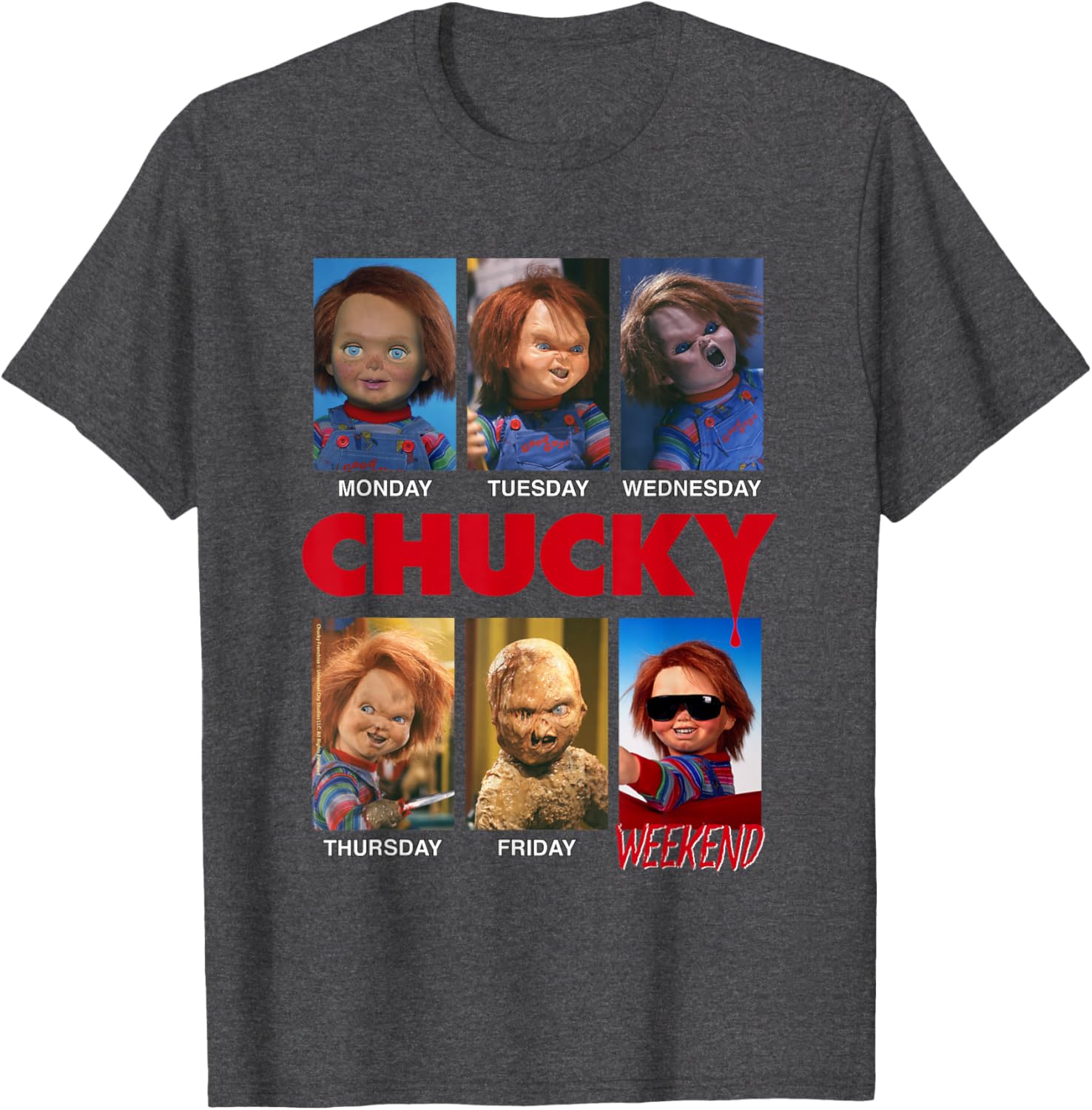 Chucky Days of The Week Moods T-Shirt for Fun Fashion Lovers - 4