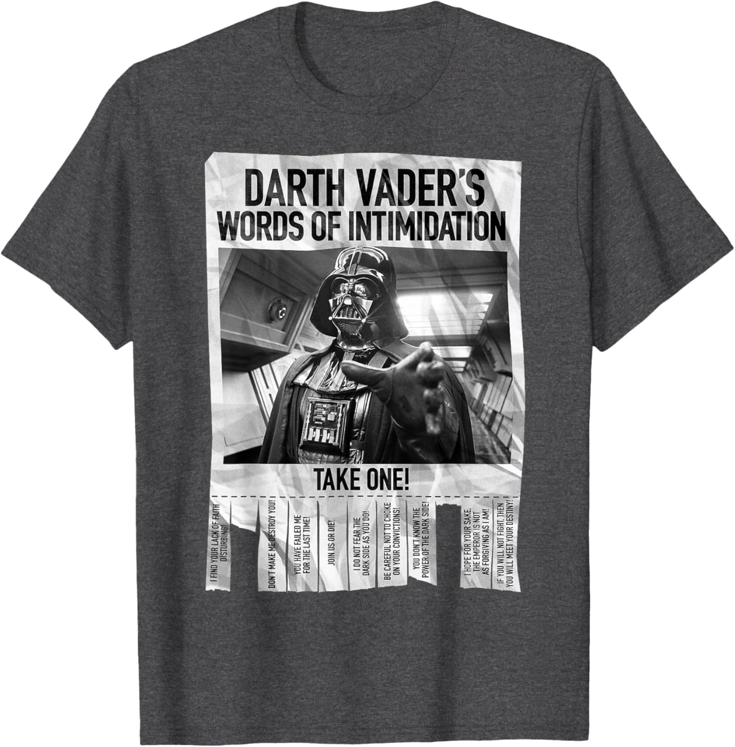 Darth Vader Intimidation Poster T-Shirt for Star Wars Fans - 7