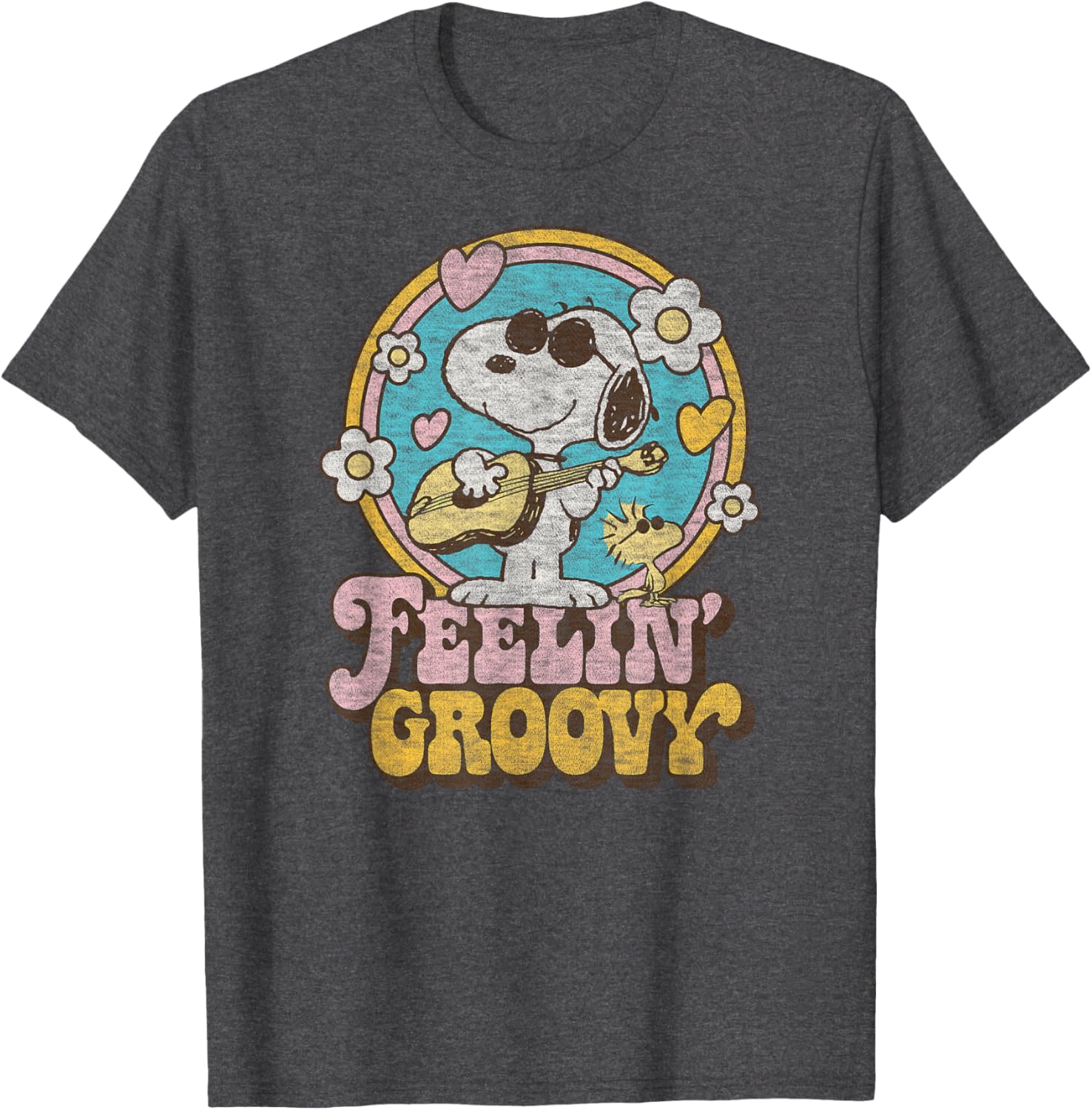 Peanuts Groovy Snoopy and Woodstock T-Shirt for Fun Casual Style - 7