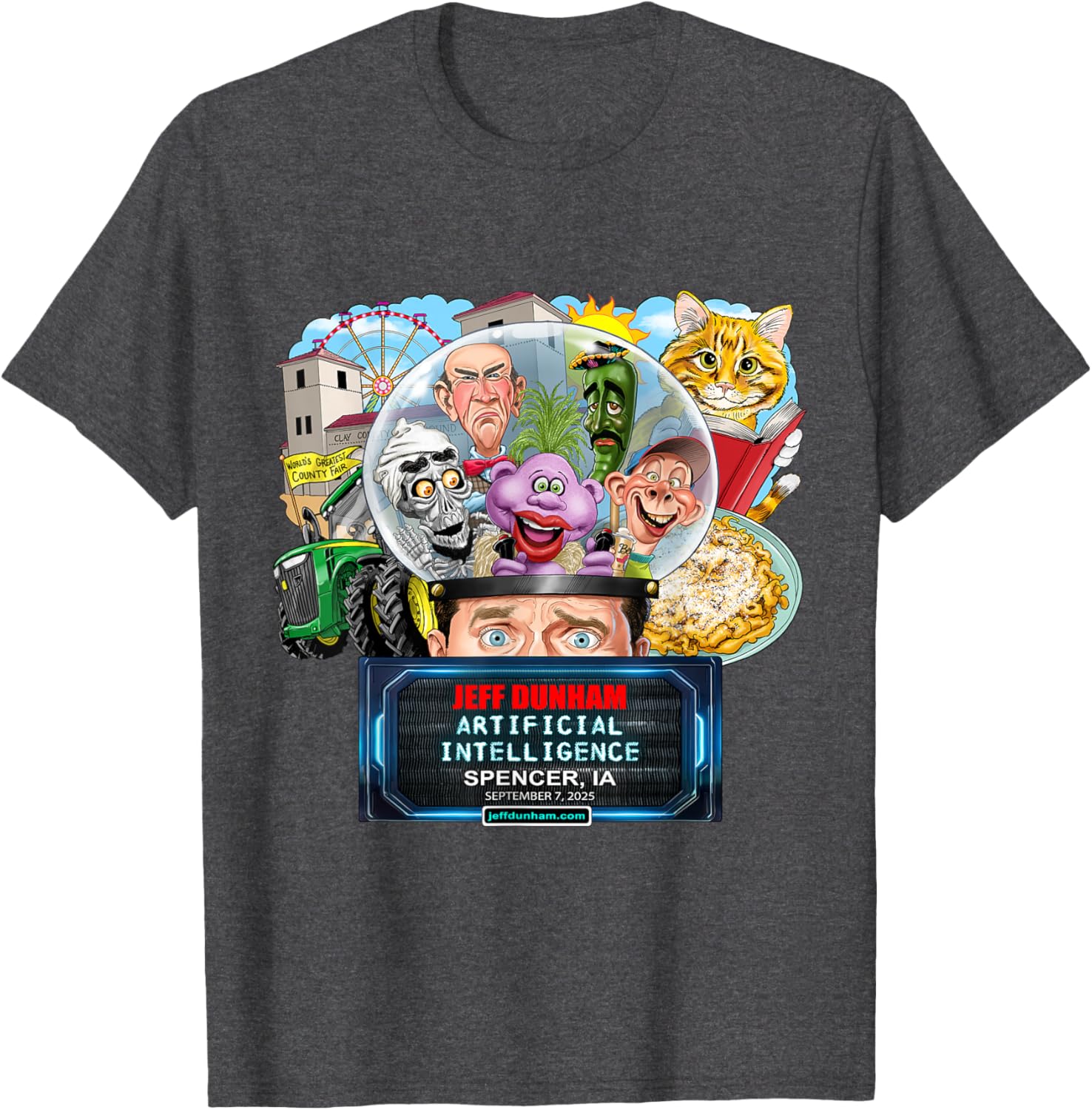 Jeff Dunham Spencer IA 2025 T-Shirt Fun Comedy Apparel for Fans - 8
