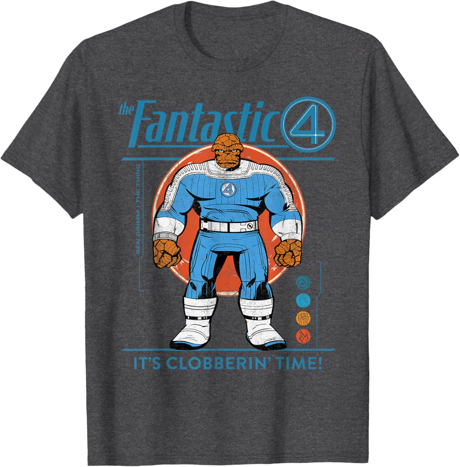 Marvel Fantastic Four The Thing Retro T-Shirt for Fans of Classic Comics - 8