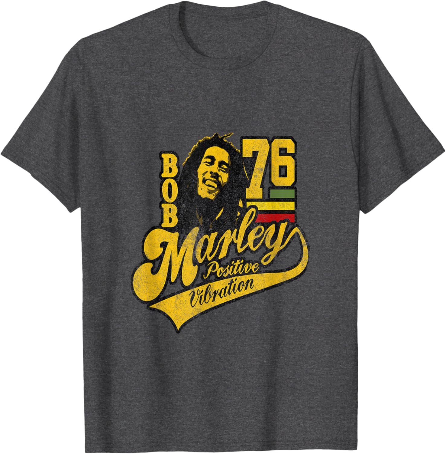Bob Marley Positive Vibrations Soccer T-Shirt for Music and Sports Fans - 3