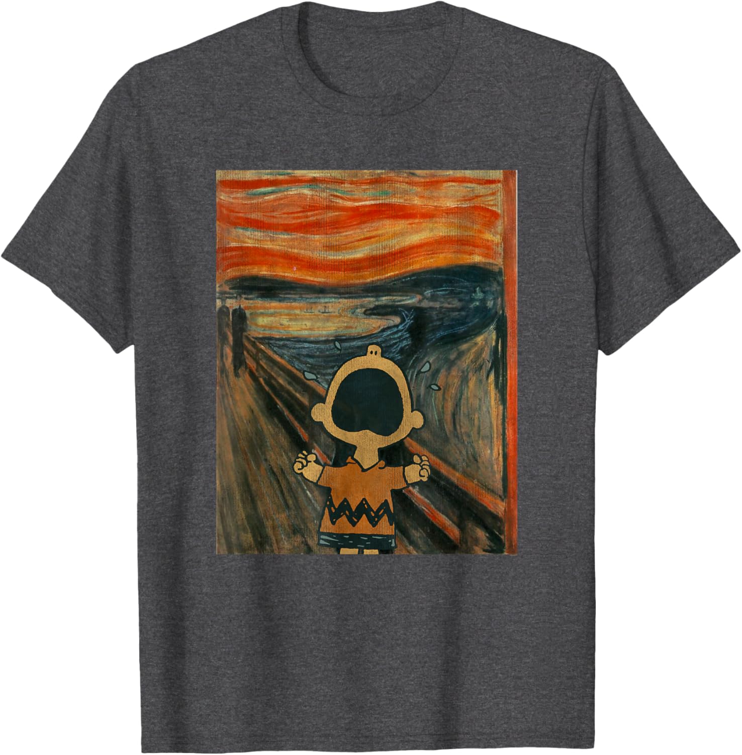 Artsy Peanuts Charlie Brown Scream T-Shirt for Fun Casual Wear - 9