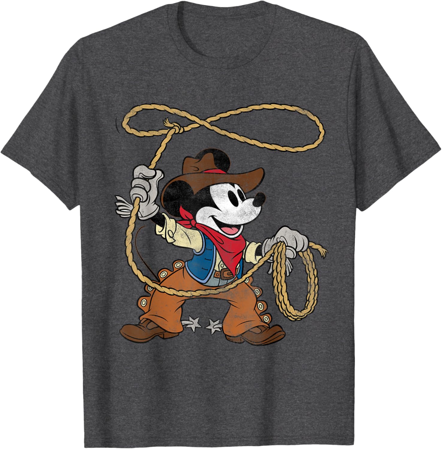 Vintage Mickey Mouse Cowboy T-Shirt for Fun Western Style Fashion - 6