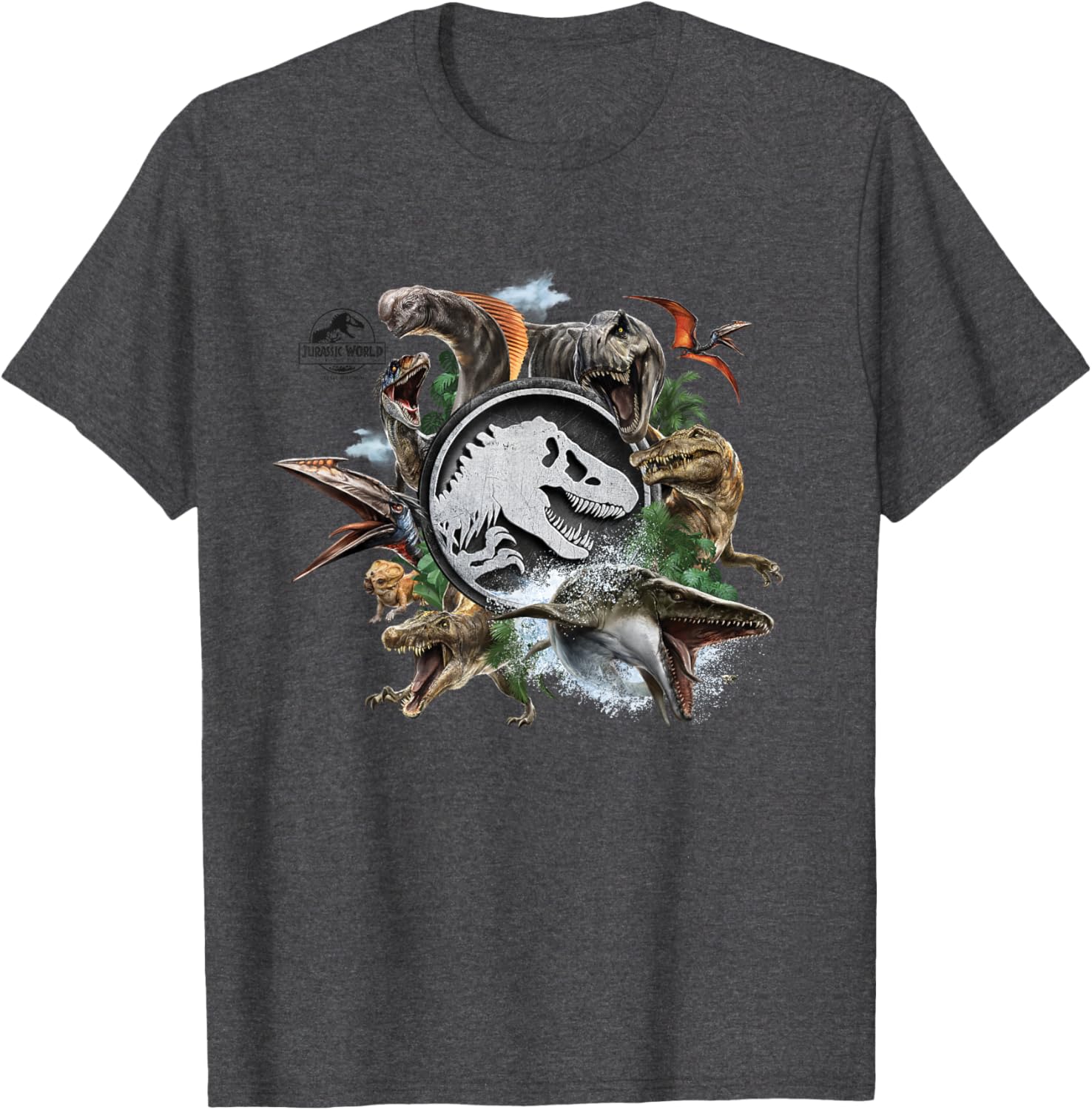 Jurassic World Rebirth Circle Logo Dinosaur T-Shirt for Fans and Collectors - 11