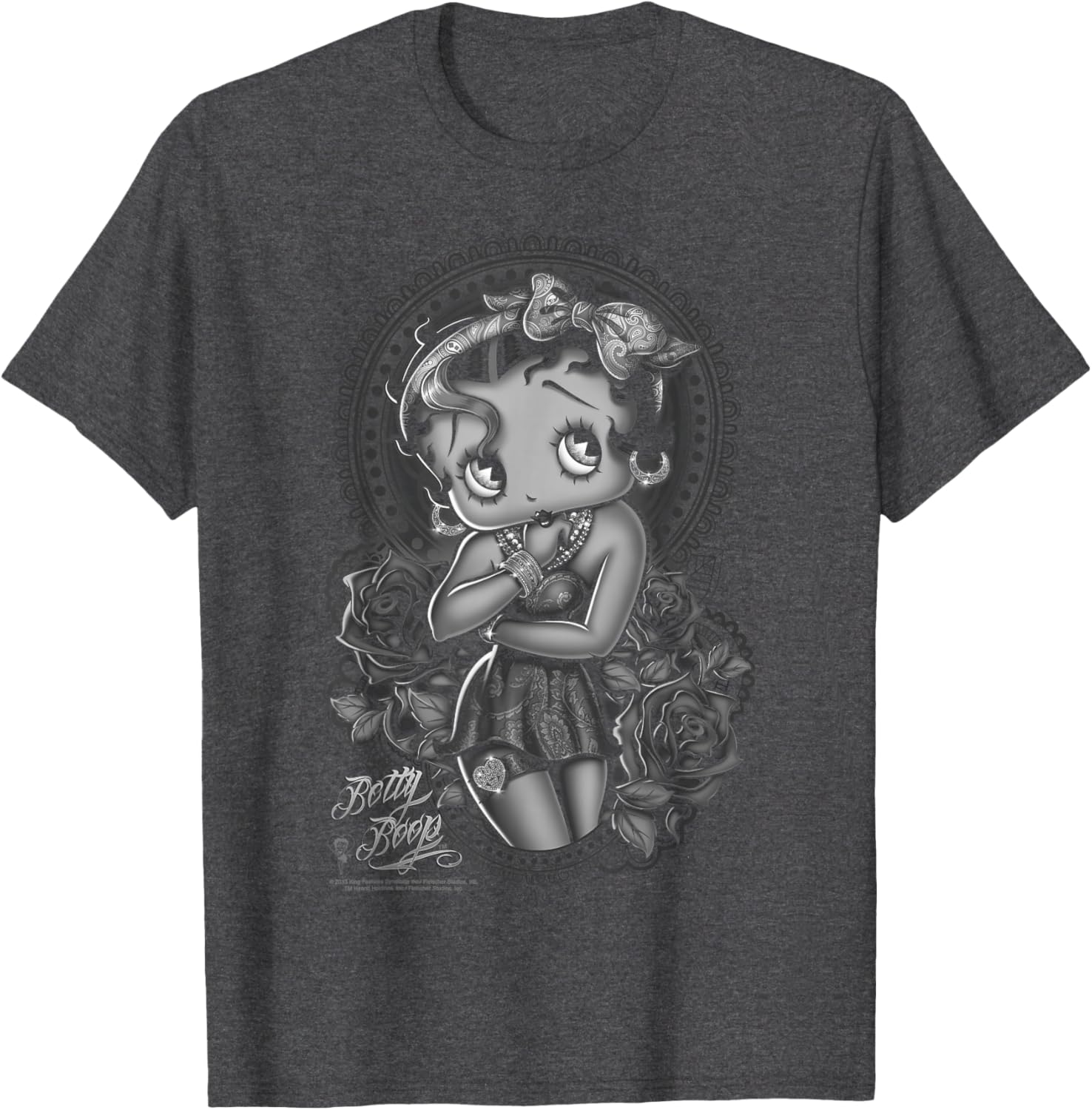 Betty Boop Fashion Roses T-Shirt for Trendy Style and Comfort - 8