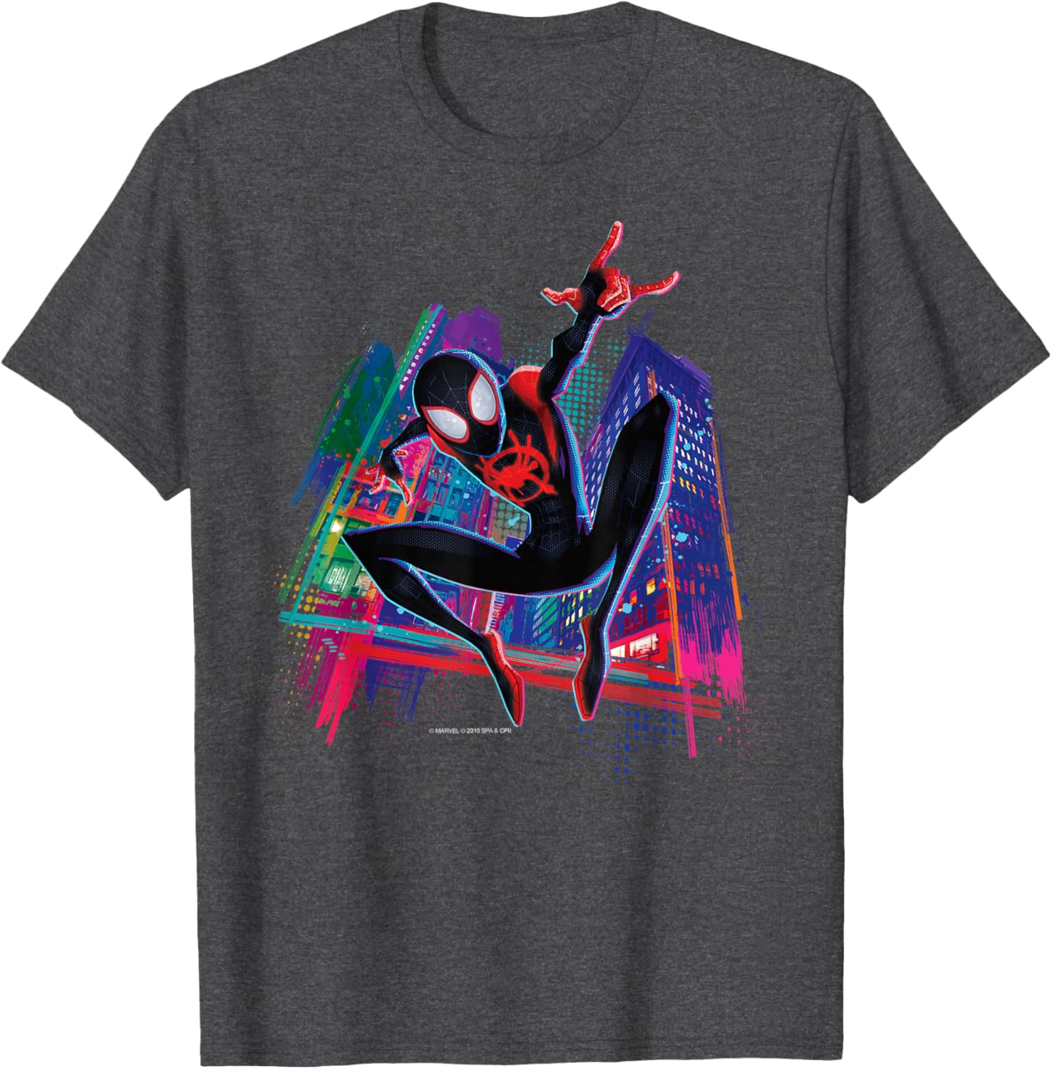 Spider-Man Miles Morales Graffiti City T-Shirt for Stylish Fans - 3