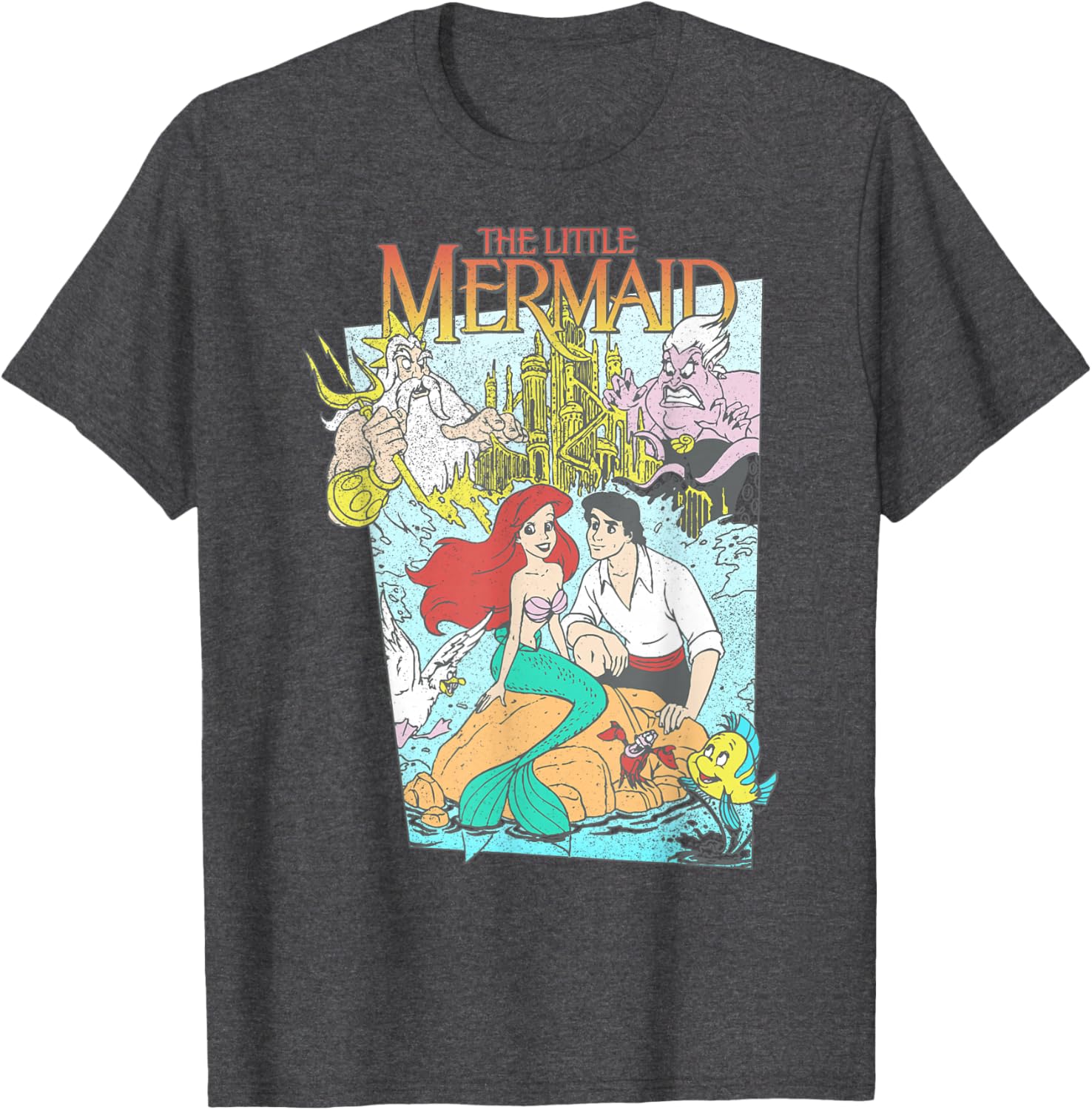 Vintage Little Mermaid Graphic T-Shirt for Disney Fans - Retro Style Apparel - 7