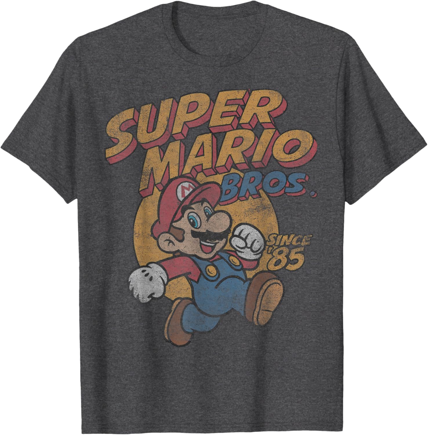 Super Mario Bros Since 85 Vintage Poster T-Shirt for Gaming Fans - 6