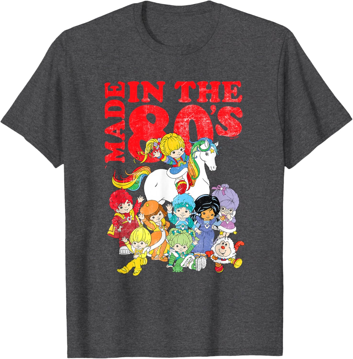 Rainbow Brite Vintage Distressed T-Shirt 80s Group Shot for Fans - 1