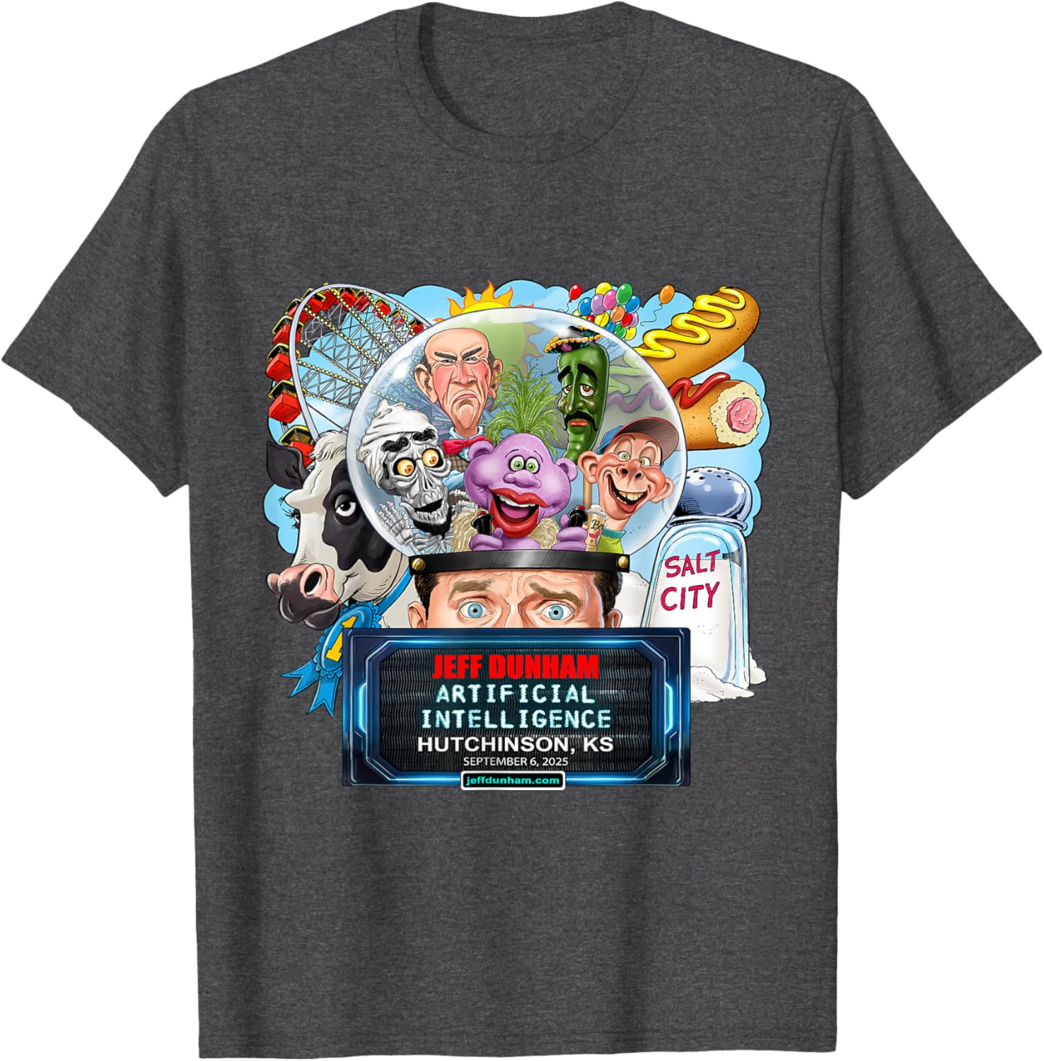 Jeff Dunham Hutchinson KS 2025 T-Shirt for Fans of Comedy and Fun - 2