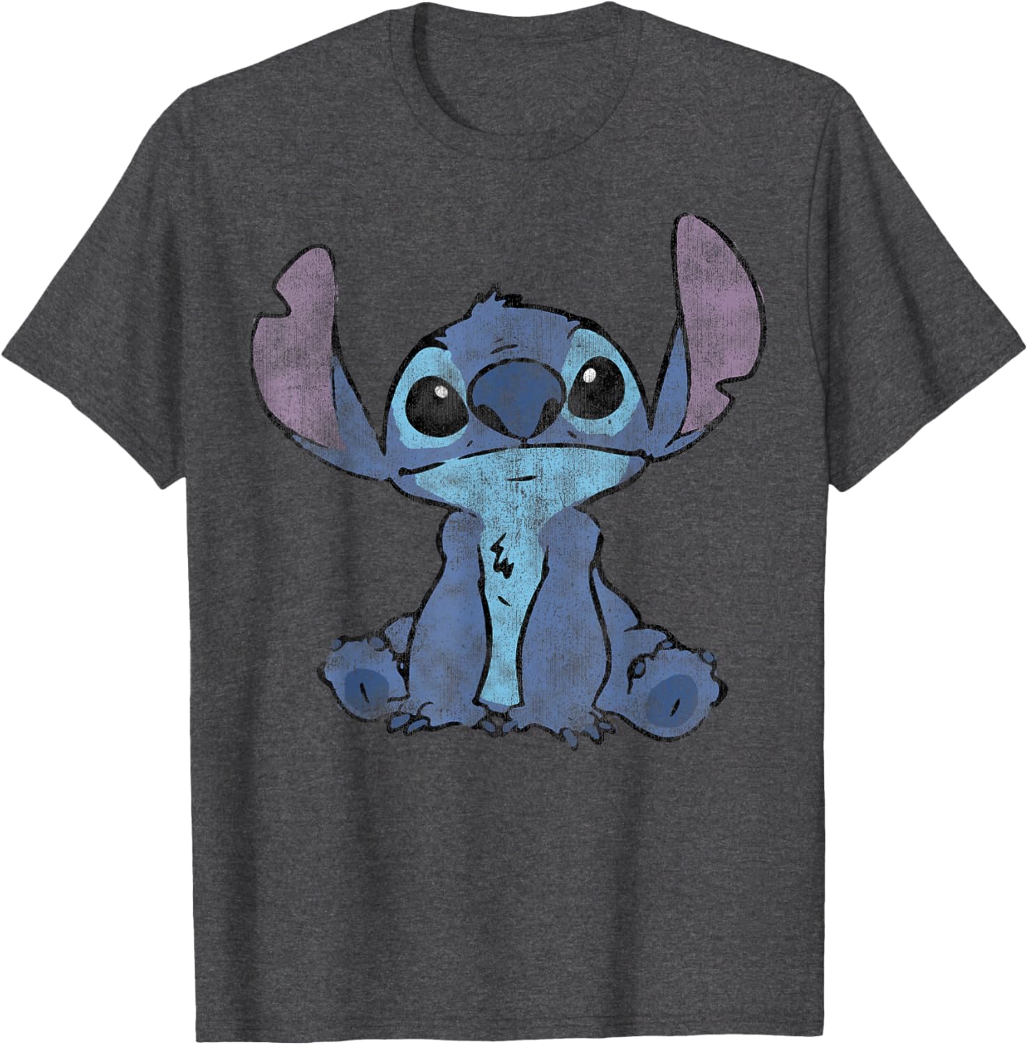 Disney Lilo and Stitch Distressed Stitch Portrait T-Shirt for Fans - 10