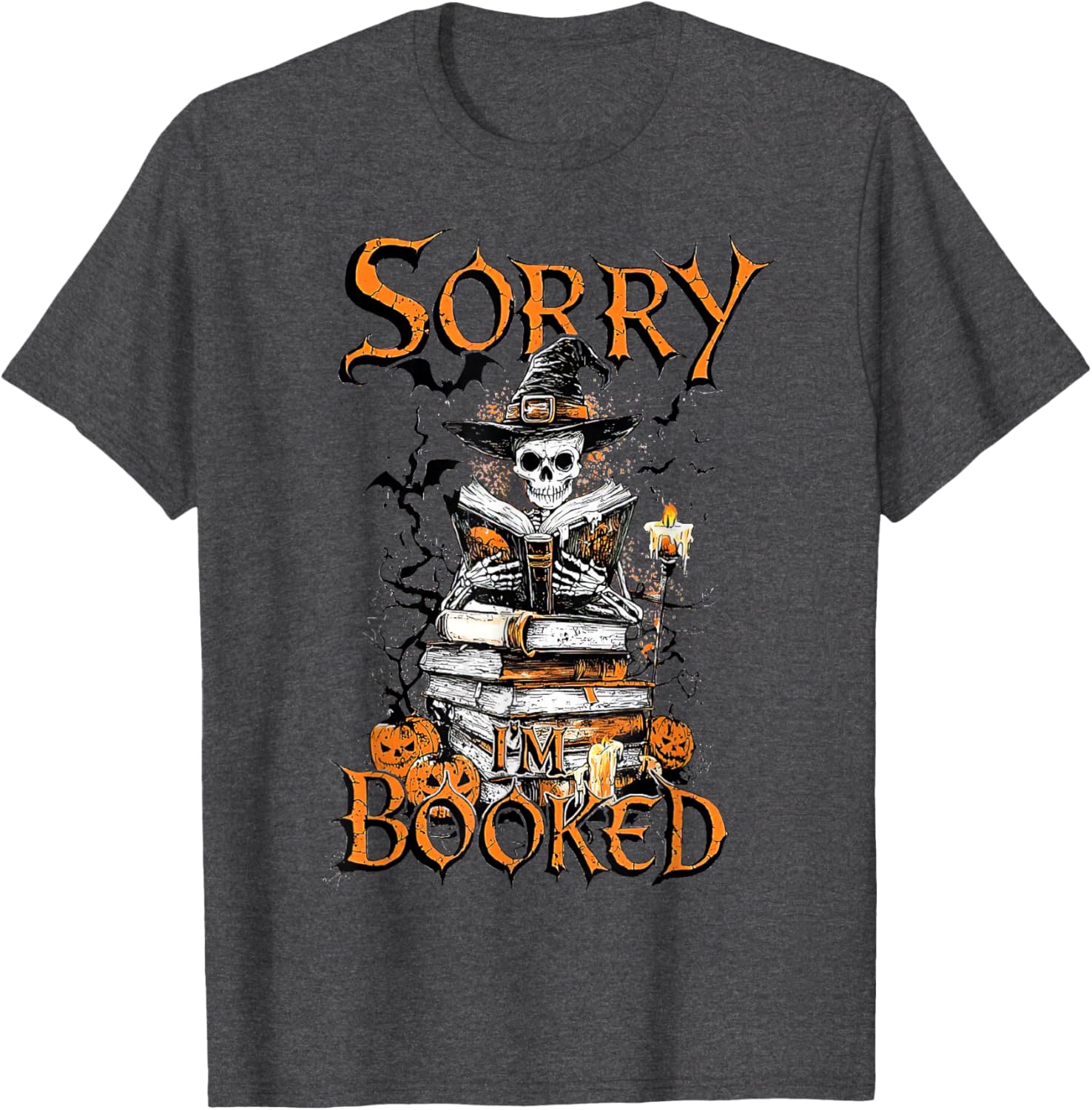Funny Sorry I'm Booked Bookworm Ghost Halloween T-Shirt for Book Lovers - 3