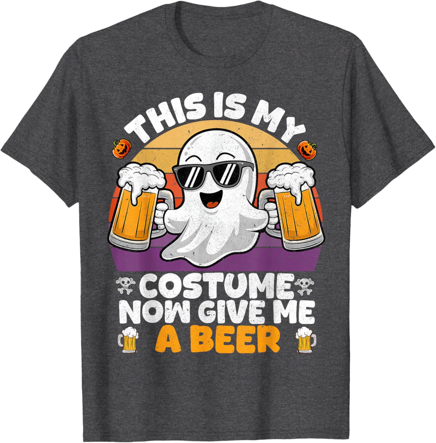 Funny Vintage Boo Halloween Costume T-Shirt for Men and Adults - 3
