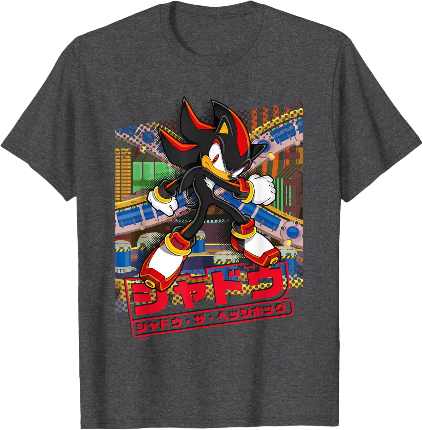 Sonic the Hedgehog Shadow T-Shirt Japanese Logo Fun Graphic Tee - 4
