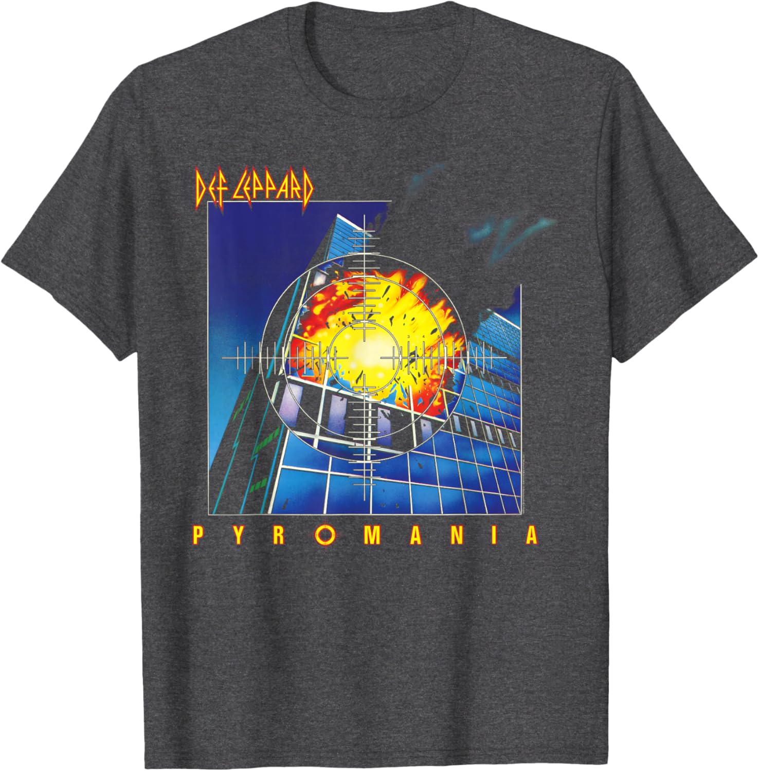 Def Leppard Pyromania Black Cotton T-Shirt Classic Fit Short Sleeve Adult - 1