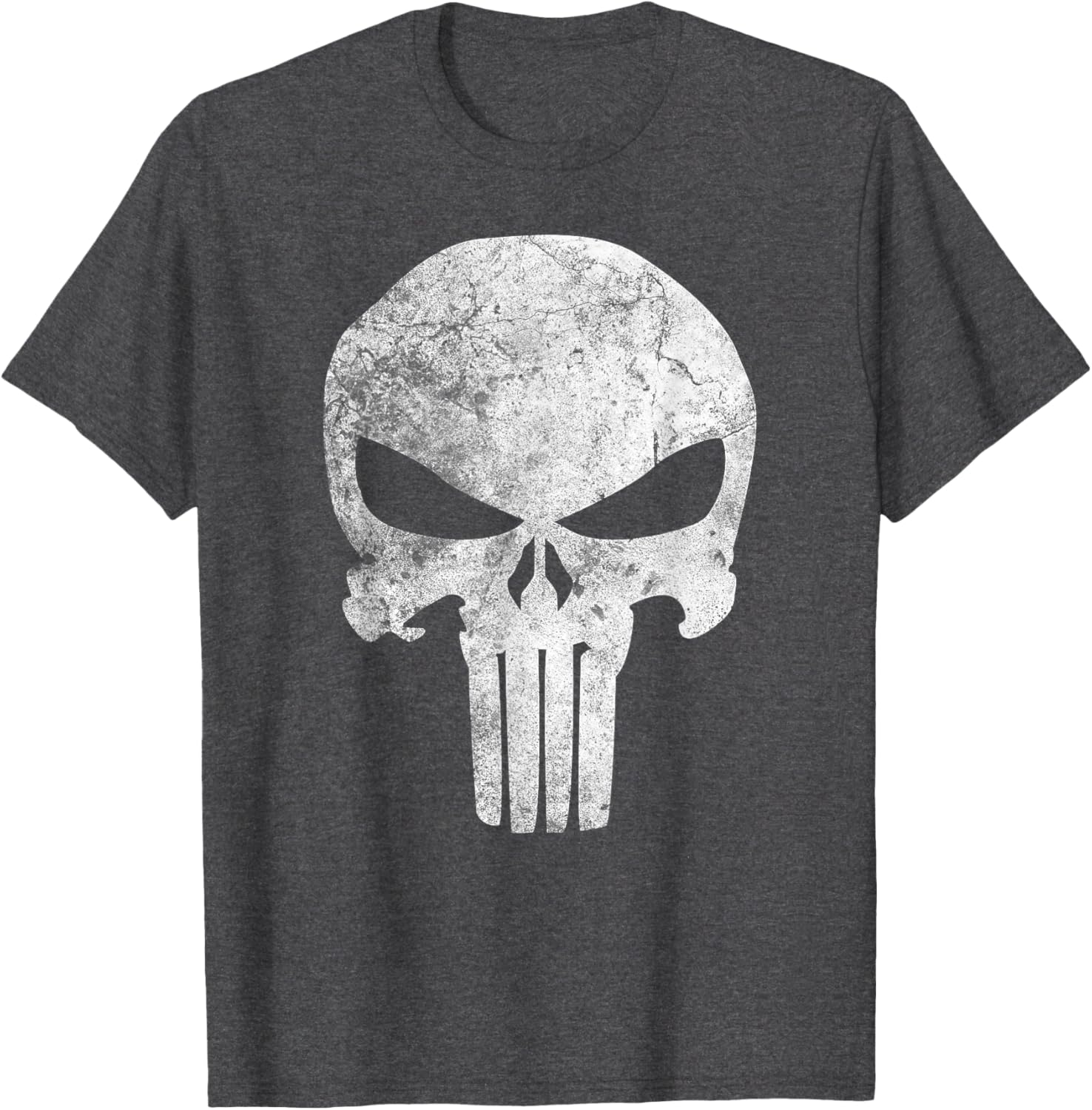 Marvel Punisher Skull Distressed T-Shirt for Fans of Comic Style - 4