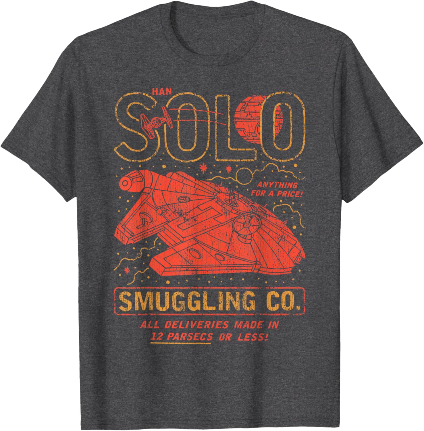 Vintage Han Solo Smuggling Co Poster T-Shirt for Star Wars Fans - 9