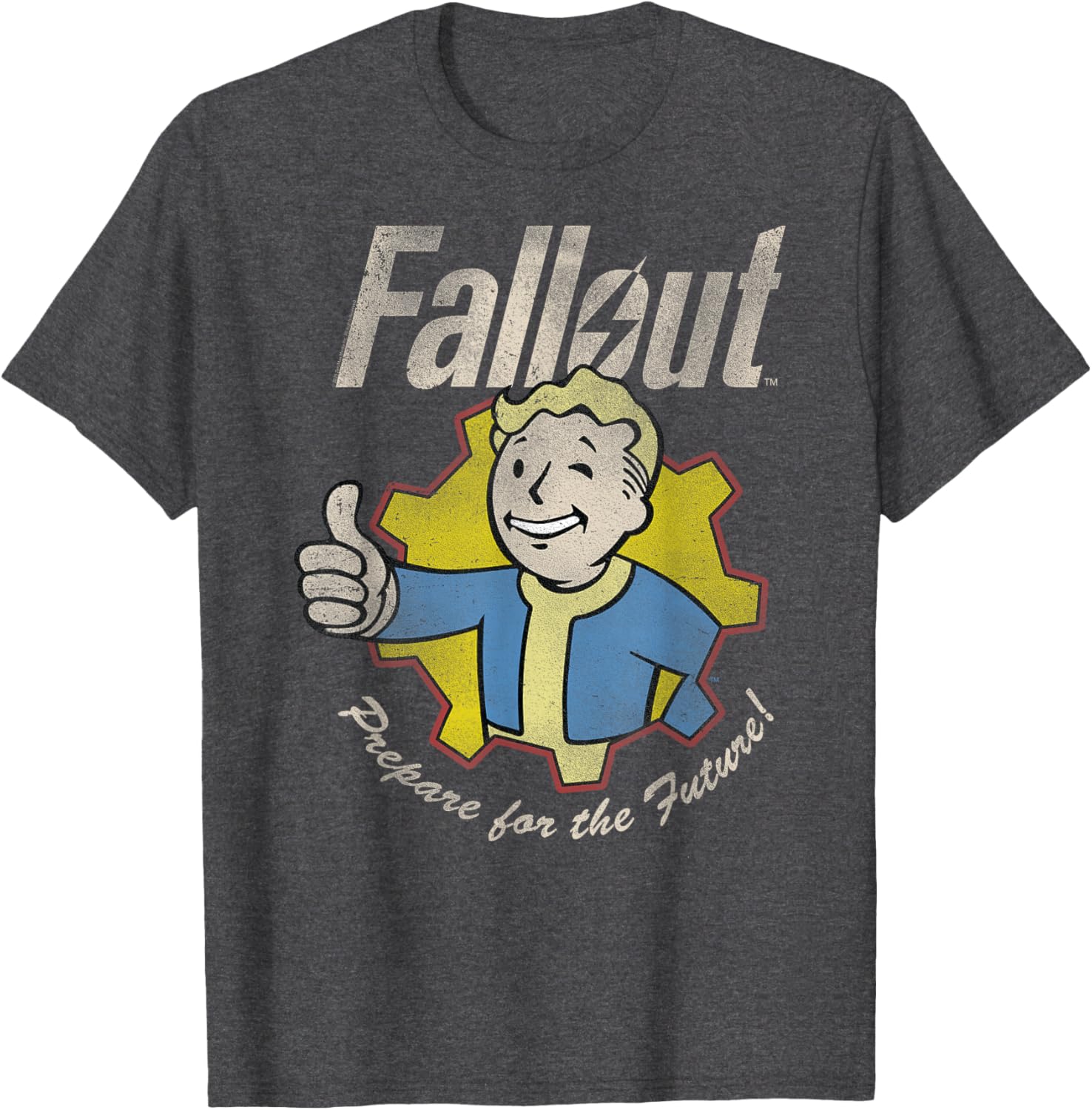 Fallout Vault Boy T-Shirt Prepare for the Future Fun Gaming Apparel - 3
