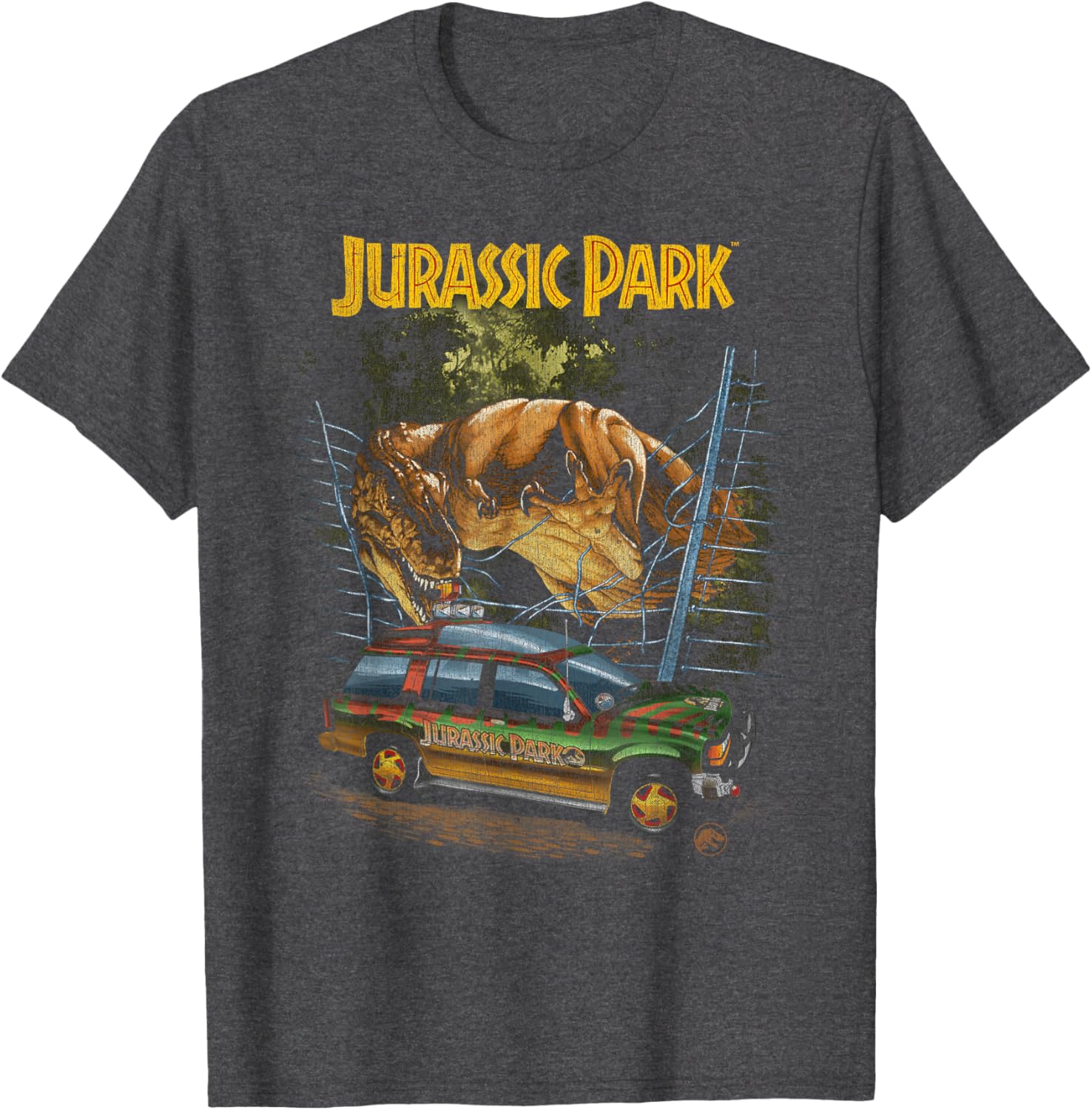 Jurassic Park Vintage T-Rex Break Out Tee for Dinosaur Lovers - 4