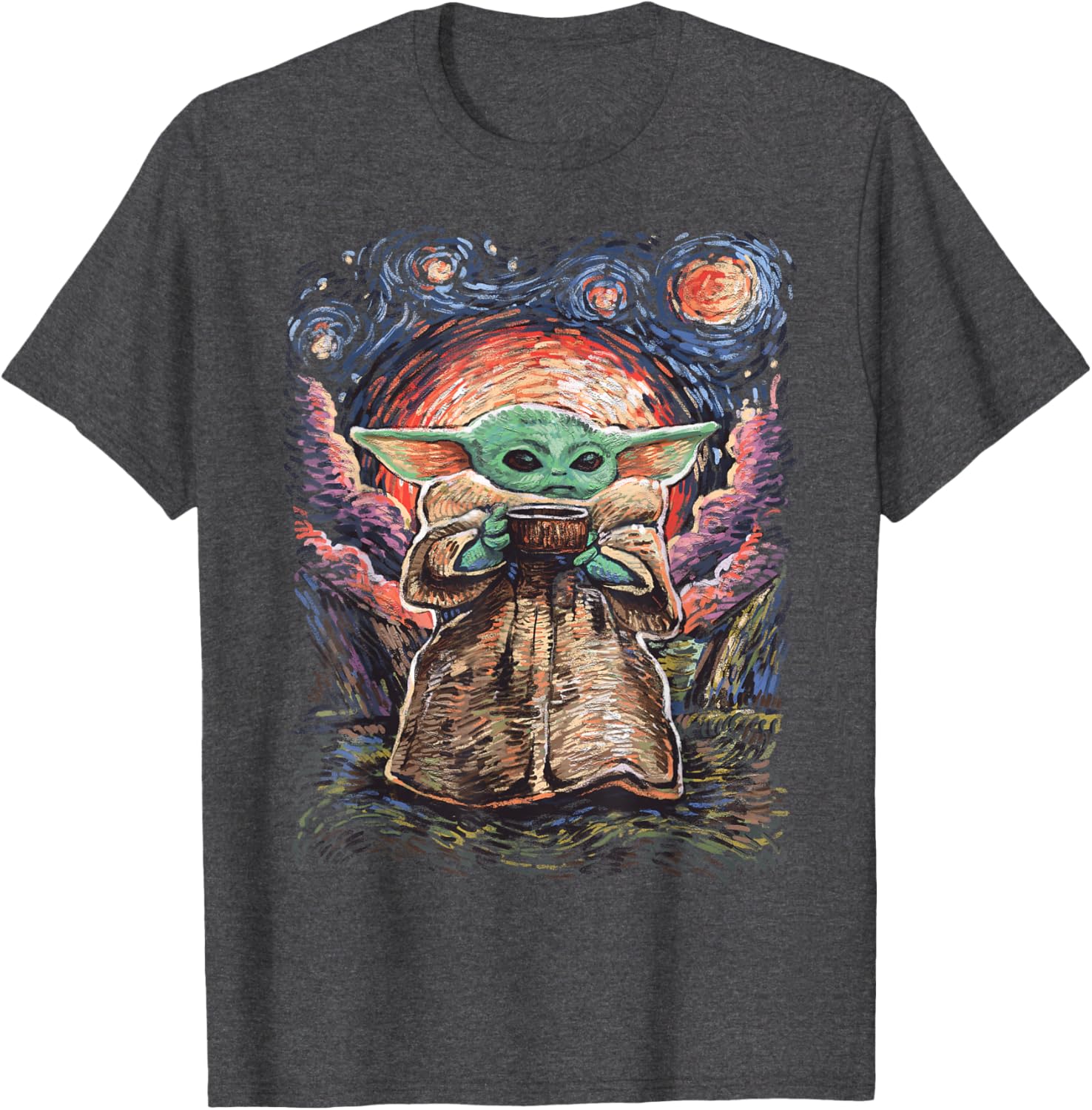 Star Wars The Child Starry Night T-Shirt for Fans of All Ages - 5
