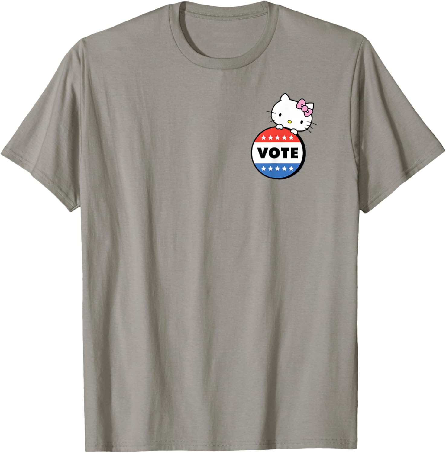 Hello Kitty Vote Button T-Shirt for Fun Fashion and Cute Style - 2