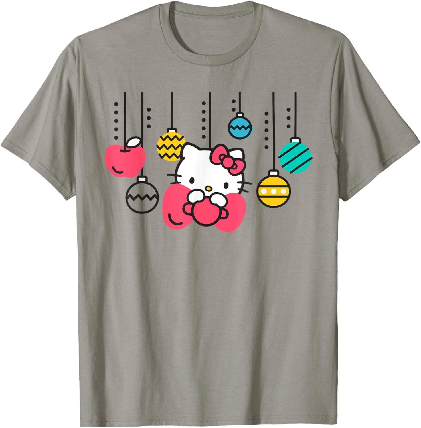 Adorable Hello Kitty Christmas Ornament T-Shirt for Holiday Cheer - 8