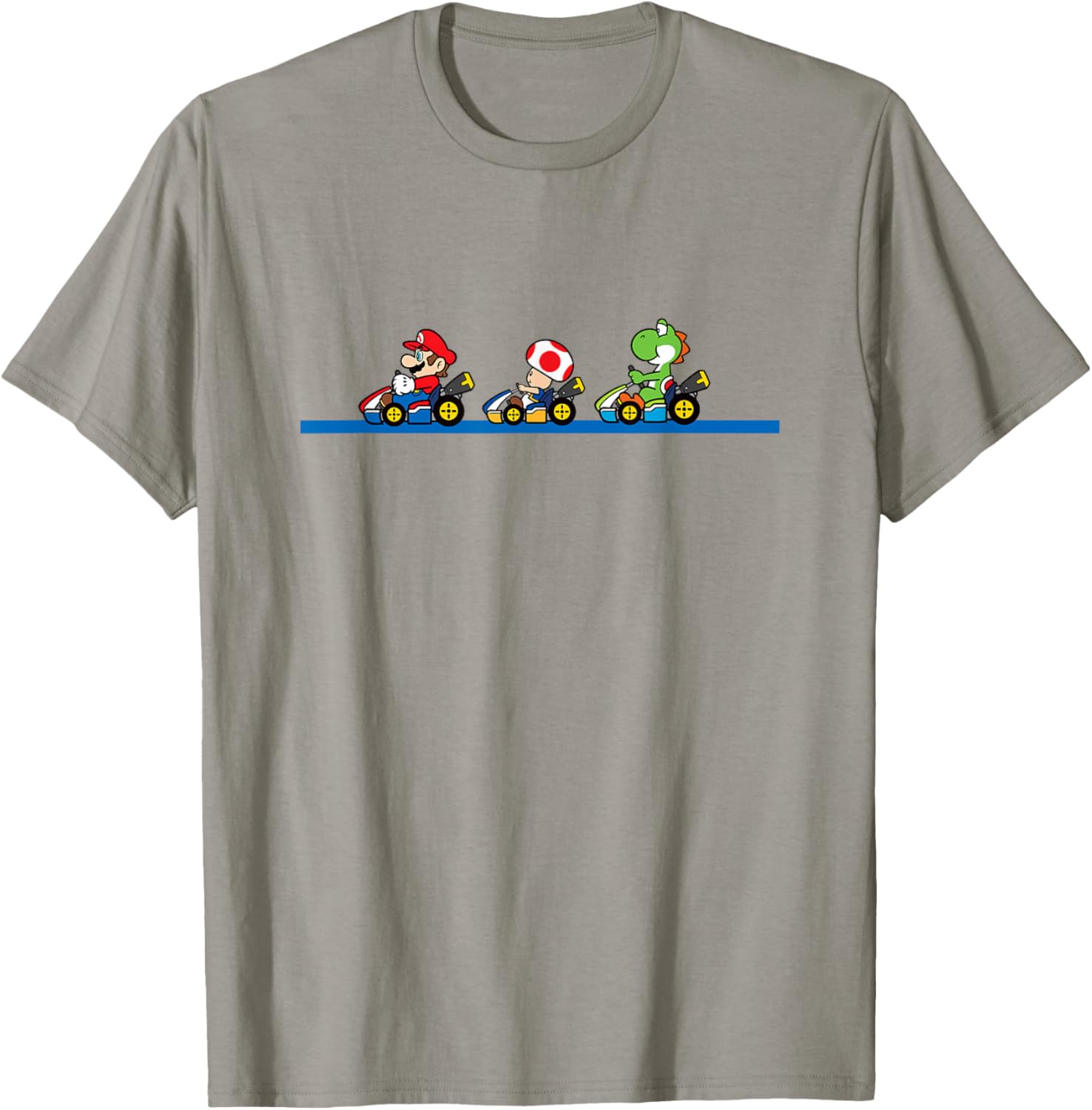 Vintage Mario Kart T-Shirt featuring Yoshi, Toad, and Mario Racing Fun - 18