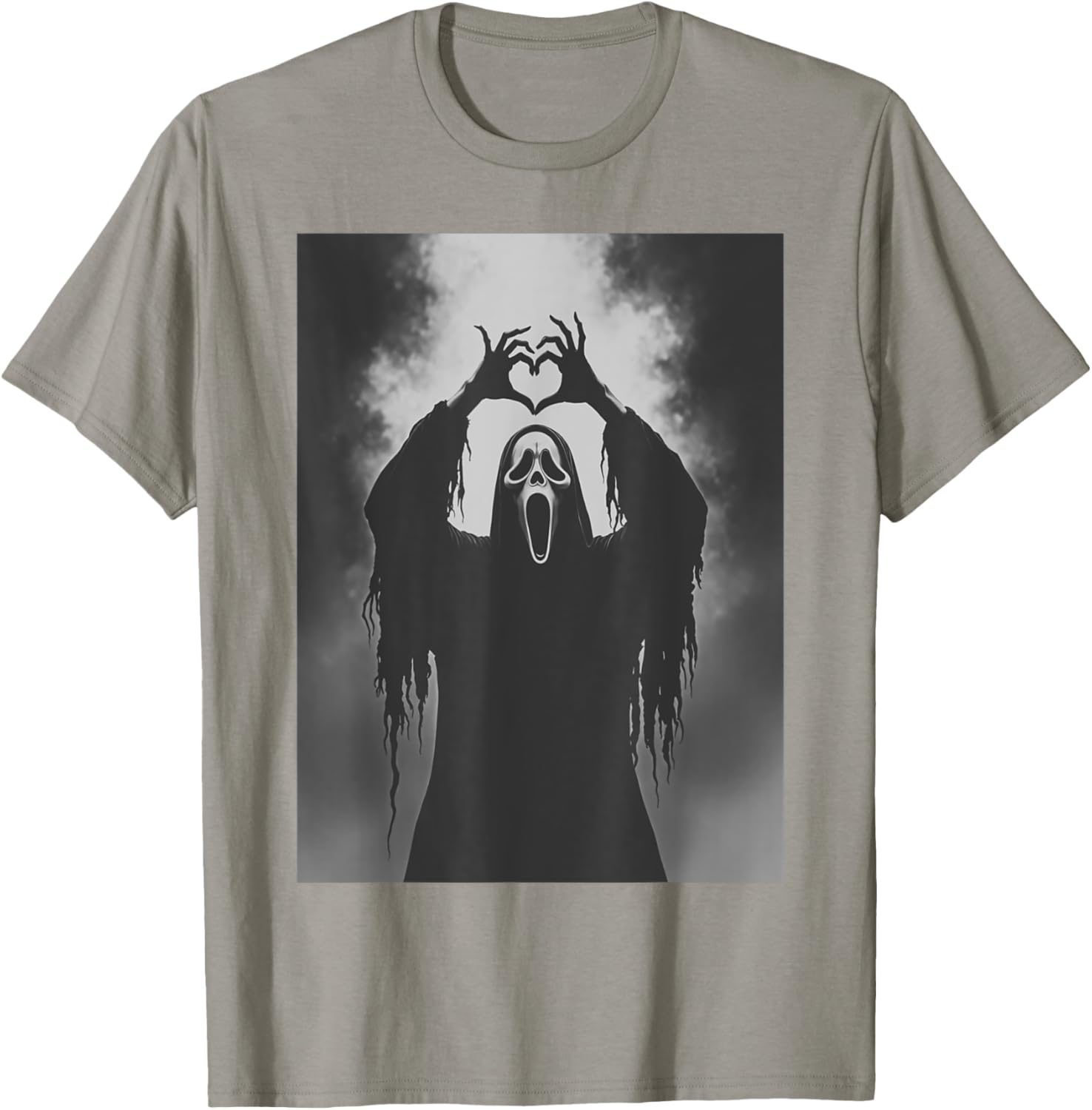 Funny Ghost Hand Heart Sign Halloween T-Shirt for Spooky Costume Fun - 10