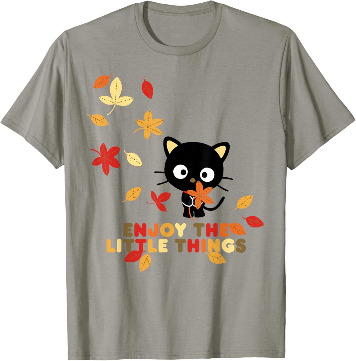 Chococat Enjoy The Little Things Fall Leaves T-Shirt for Everyone - 1